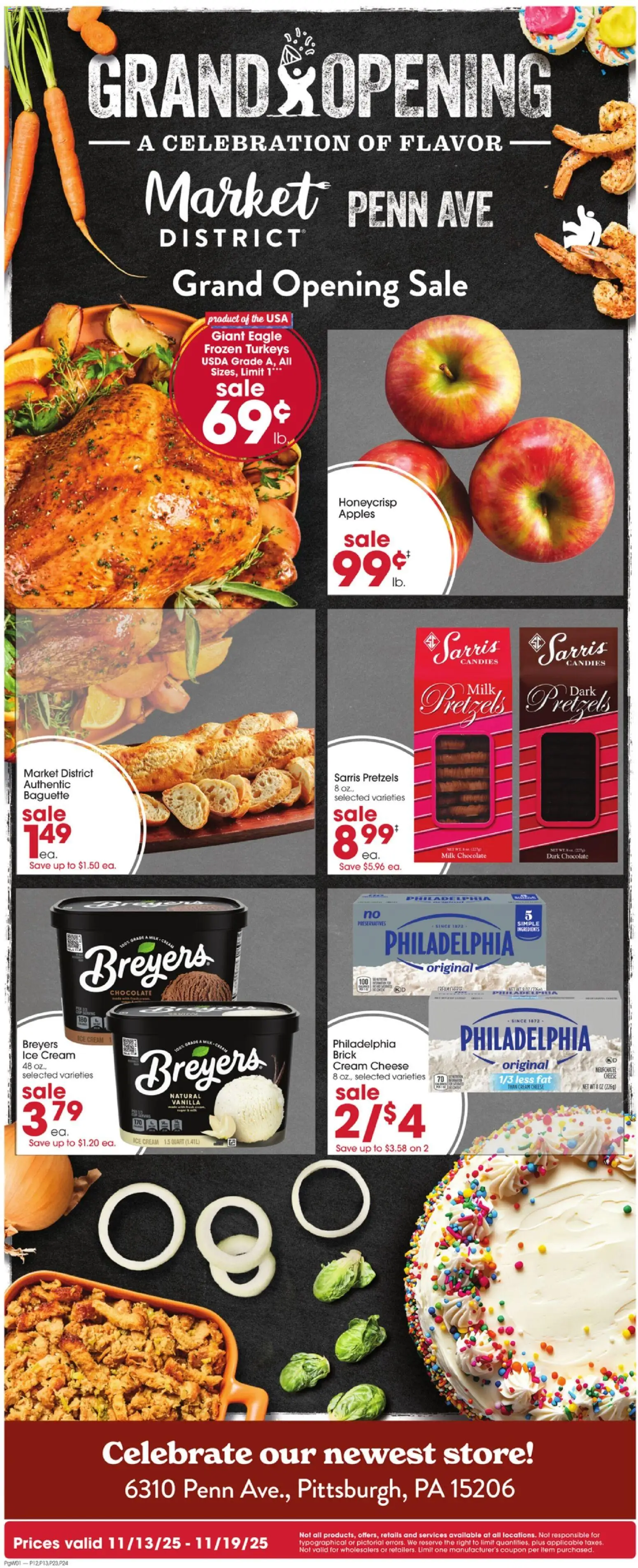 Giant Eagle Grand Opening - valid from 13.11.2025 | Page: 1 | Products: Milk, Cheese, Chocolate, Candies
