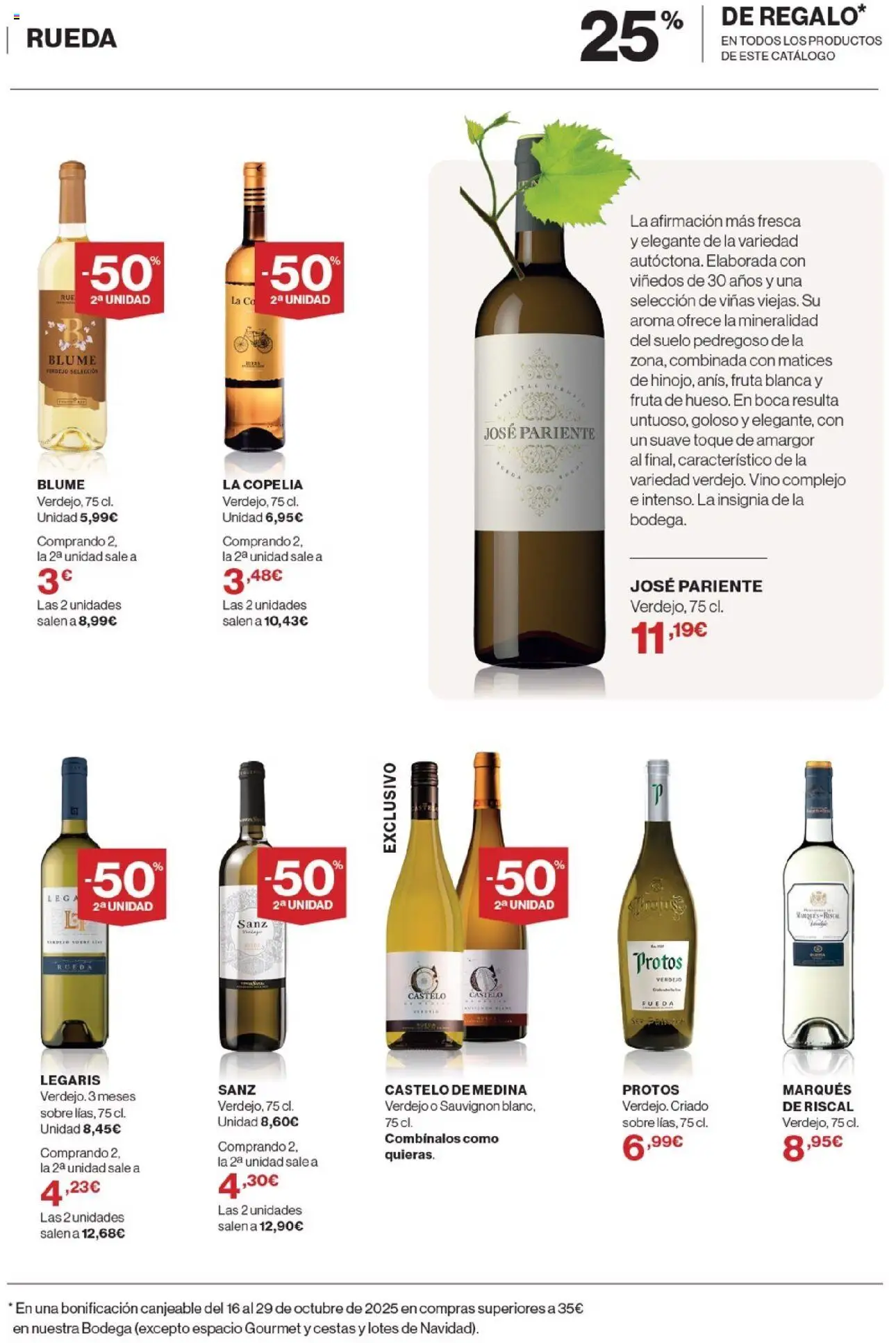 Nuevas ofertas de El Corte Inglés válidas en toda la República Mexicana desde el 02.10.2025. ¡Encuentra las mejores ofertas en El Corte Inglés - Catálogo La Bodega! | Página: 17 | Productos: Vino, Sobre