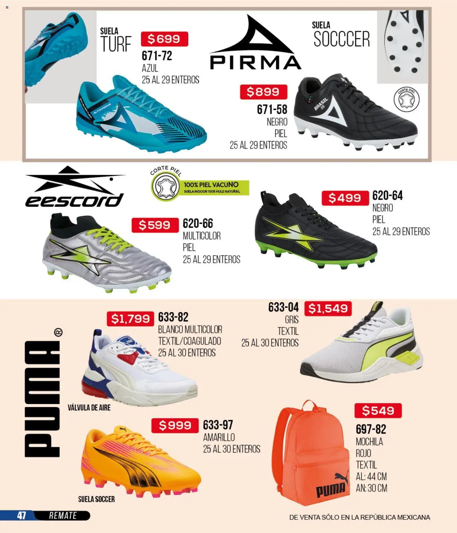 Nuevas ofertas de Cklass válidas en toda la República Mexicana desde el 20.04.2026. ¡Encuentra las mejores ofertas en Cklass catálogo Remate Calzado 3X2! | Página: 48 | Productos: Mochila, Válvula