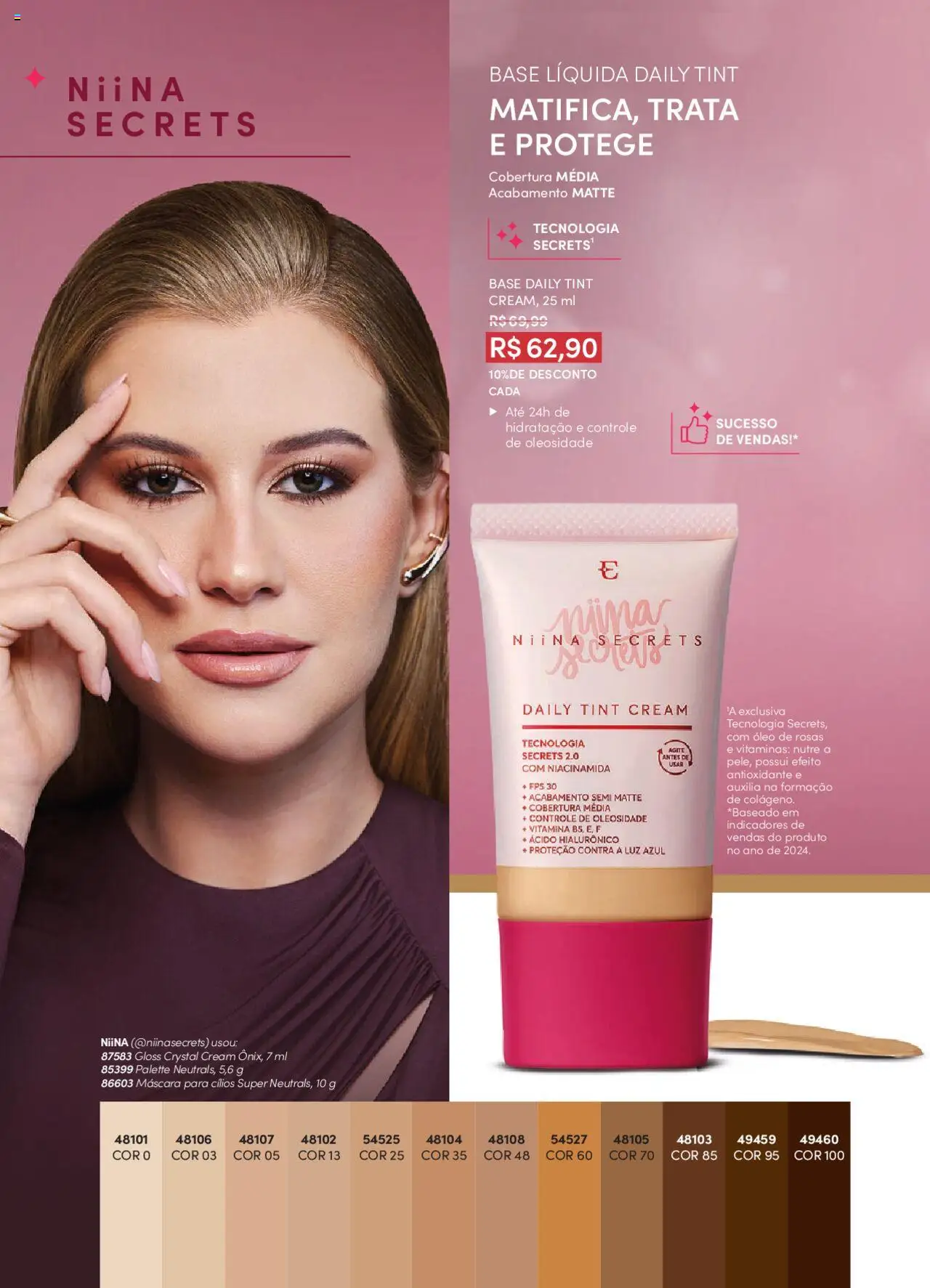 Eudora Folheto - válido de 07.10.2025 | Página: 84 | Produtos: Máscara para cílios, Óleo, Base