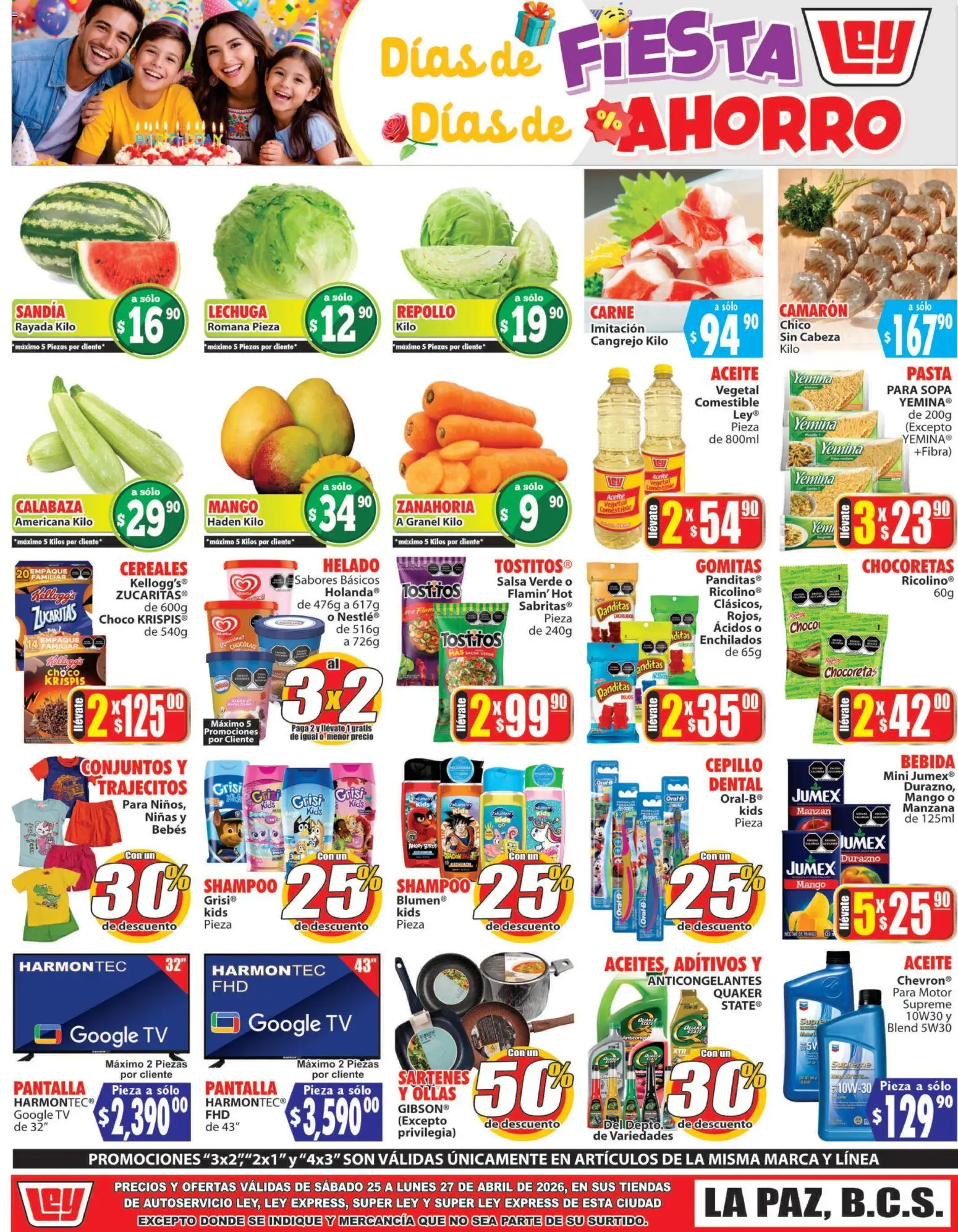 Nuevas ofertas de Casa Ley válidas en toda la República Mexicana desde el 25.04.2026. ¡Encuentra las mejores ofertas en Casa Ley folleto Autoservicio La Paz, BCS! | Página: 2 | Productos: Durazno, Sopa, Lechuga, Chocolate