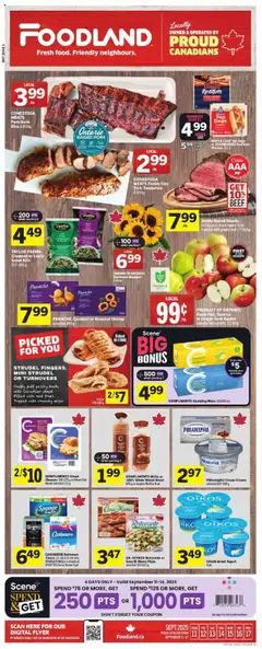 Preview of Foodland weekly flyer / circulaire from shop Foodland valid from 11.09.2025