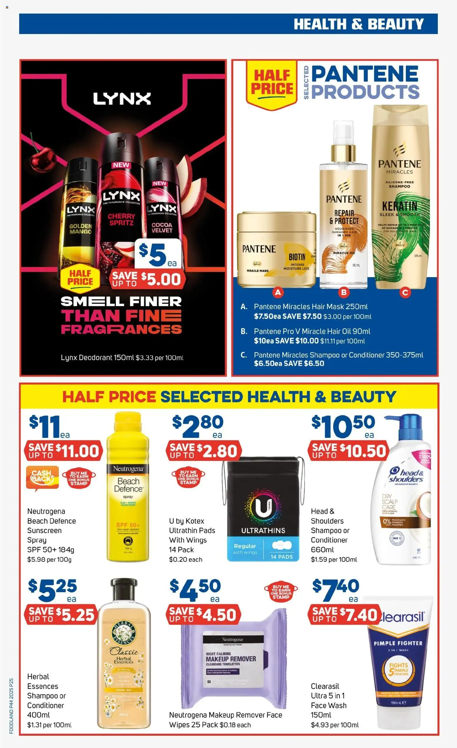 Foodland catalogue - valid from 29.09.2025 | Page: 25 | Products: Cocoa, Mascara, Hair oil, Water