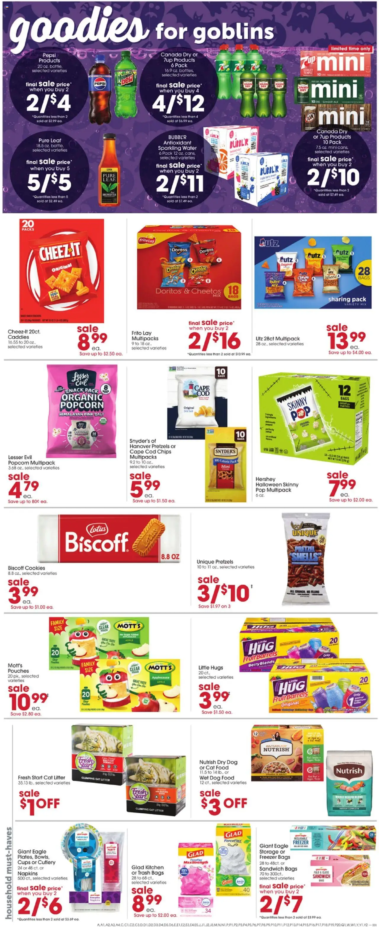 Giant Eagle Weekly Ad - valid from 23.10.2025 | Page: 3 | Products: Cat Food, Cat Litter, Tea, Water
