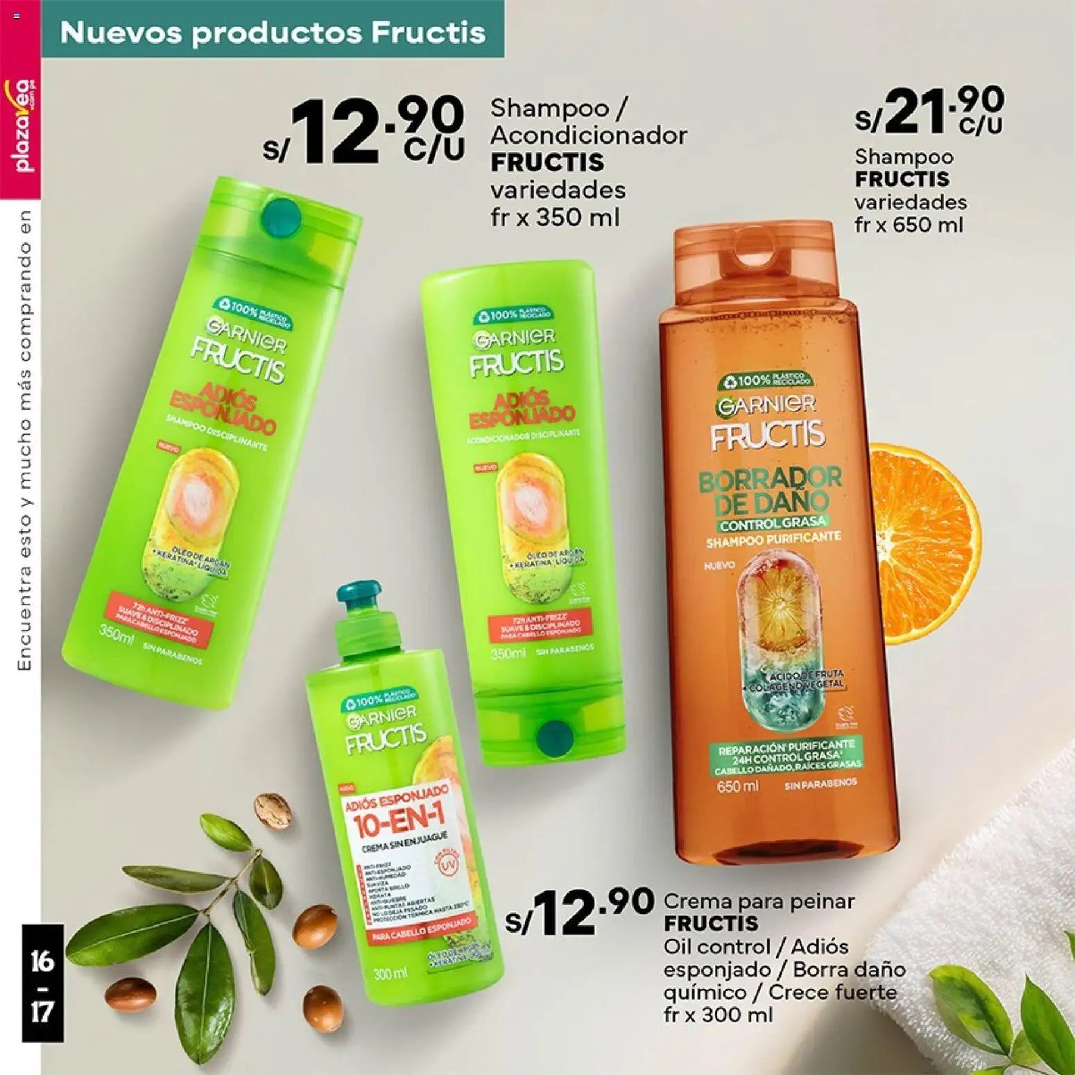 Catálogo Plaza Vea válido desde 05.01.2026 | Página: 16 | Productos: Shampoo, Acondicionador, Crema