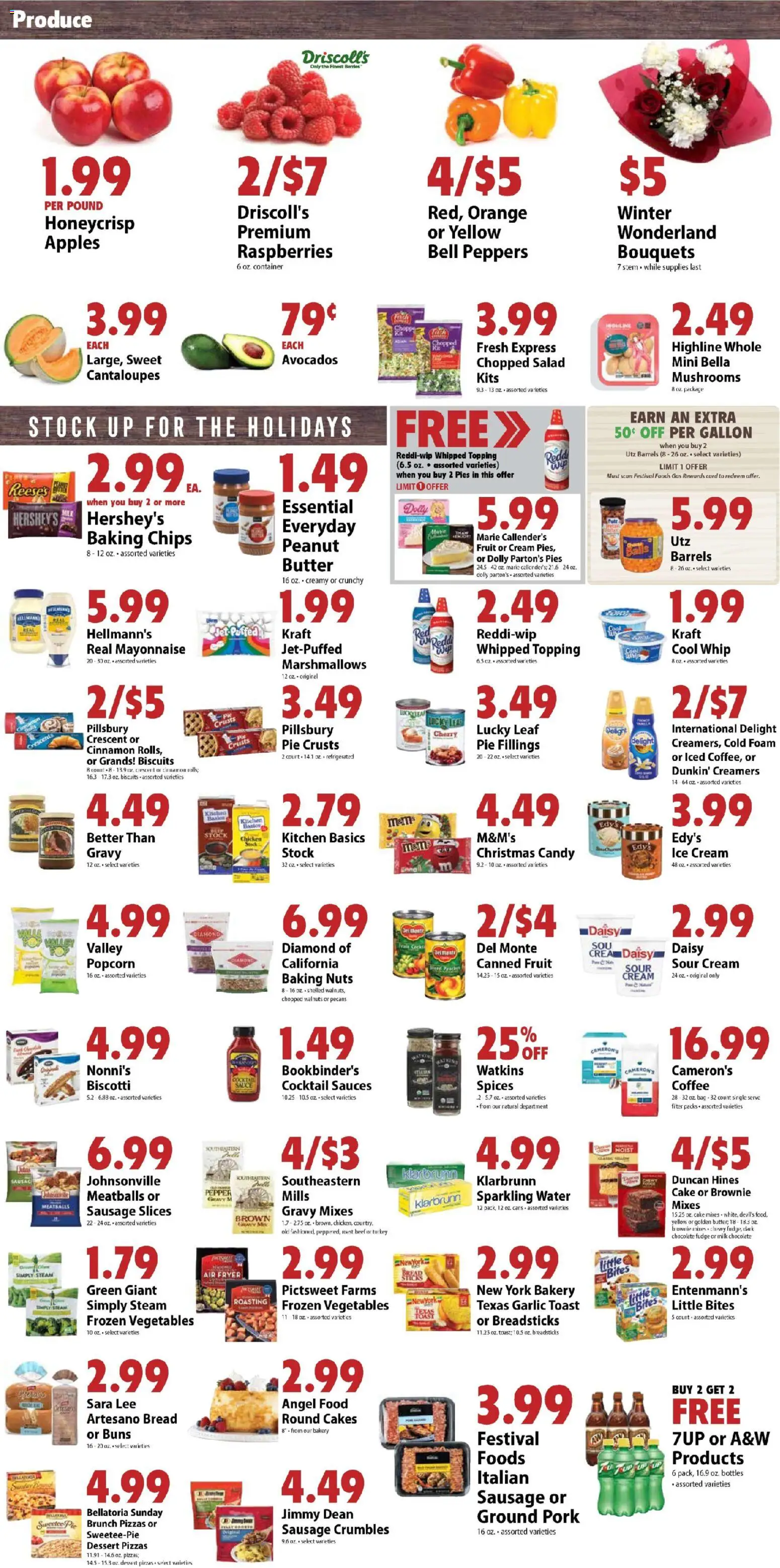 Festival Foods Weekly Ad - valid from 10.12.2025 | Page: 3 | Products: Fryer, Cantaloupes, Milk, Beef