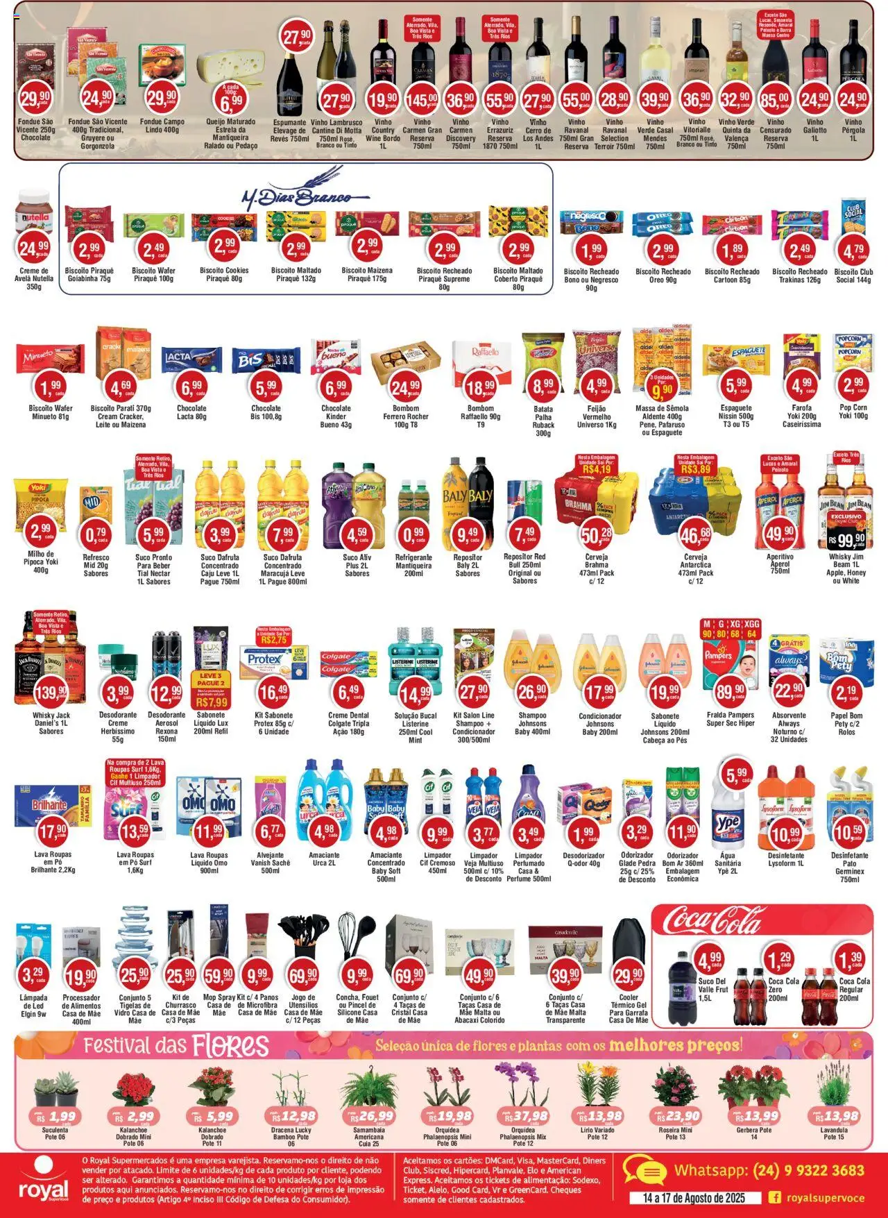 Royal Supermercados Folheto - válido de 14.08.2025 | Página: 2 | Produtos: Shampoo, Fralda pampers, Cooler, Biscoito