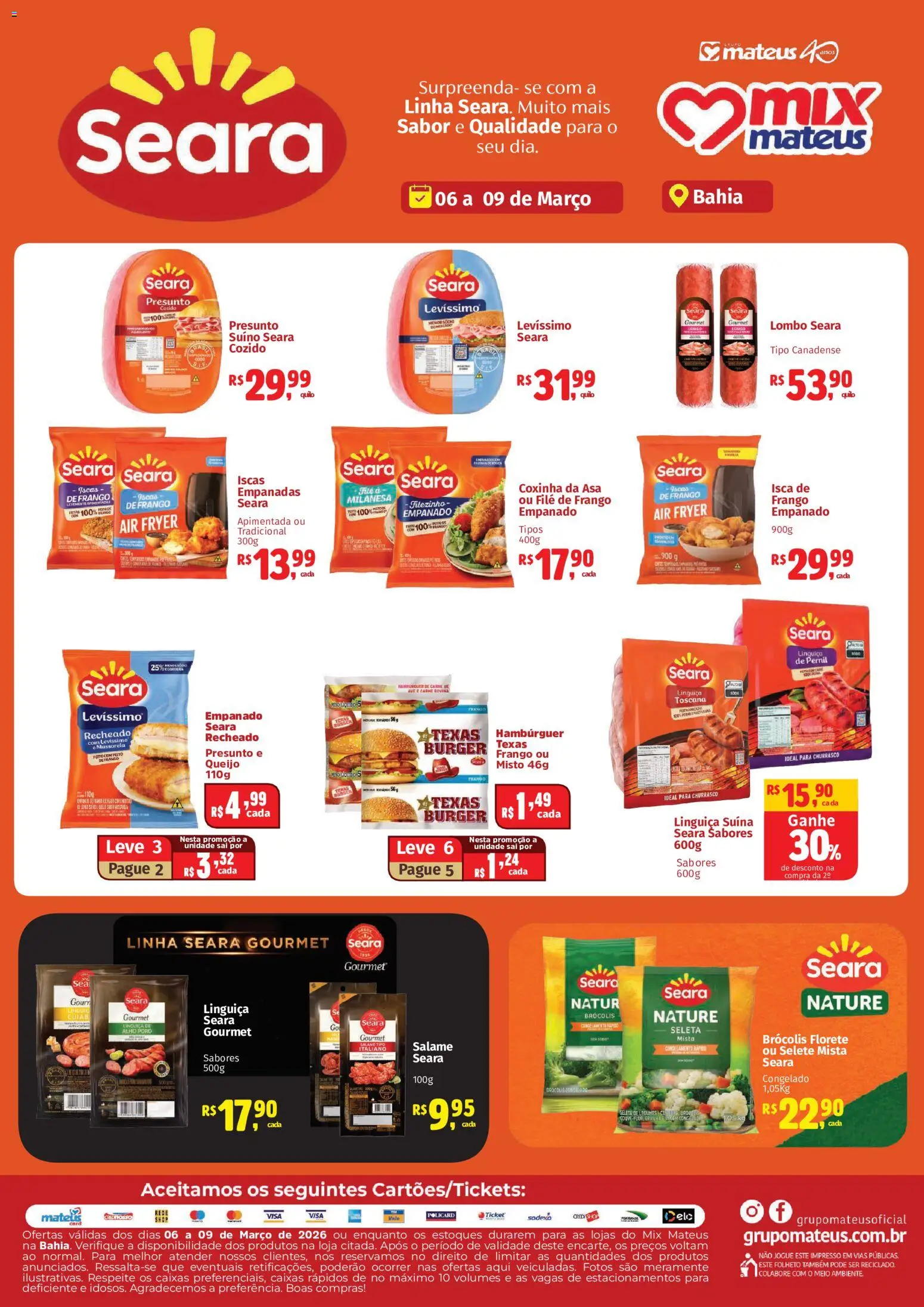 Mateus Folheto - válido de 06.03.2026 | Página: 1 | Produtos: Air fryer, Filé de frango, Lombo, Pernil