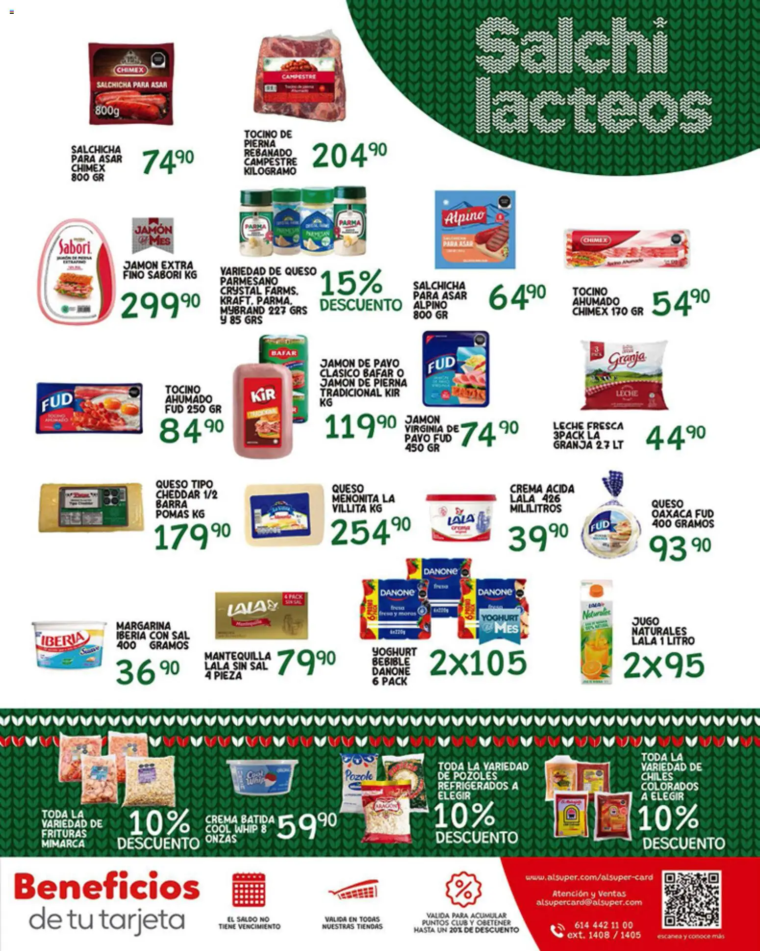 Nuevas ofertas de Alsuper válidas en toda la República Mexicana desde el 19.12.2025. ¡Encuentra las mejores ofertas en Alsuper folleto Durango! | Página: 7 | Productos: Sal, Salchicha, Leche, Queso