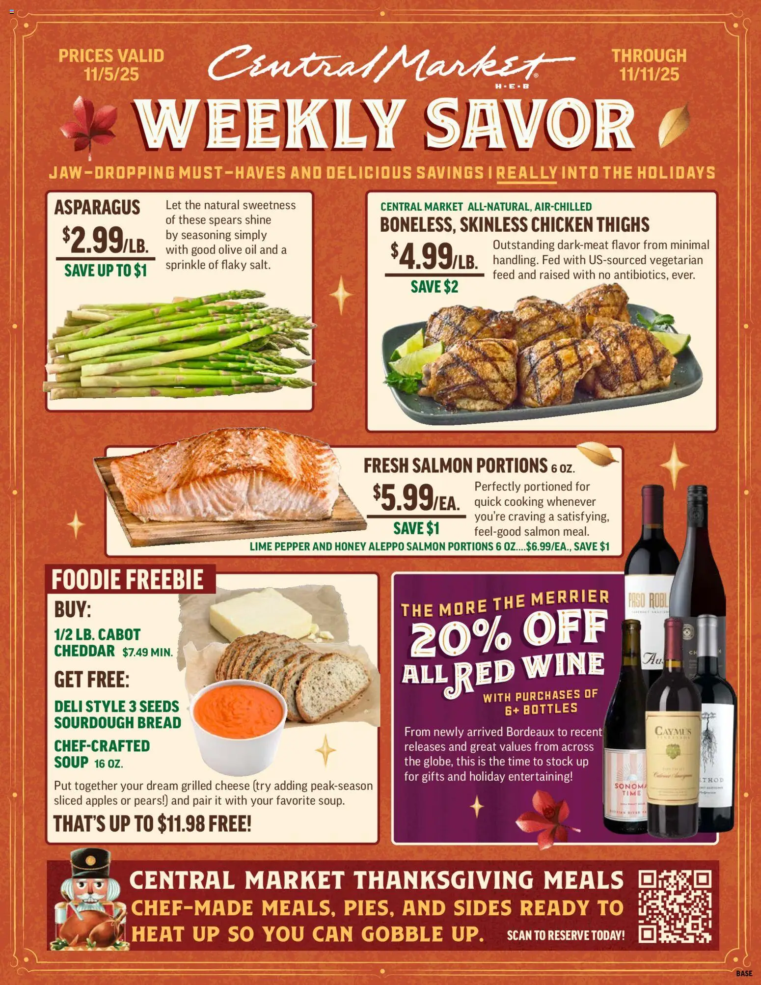 Central Market Weekly Ad - valid from 05.11.2025 | Page: 1 | Products: Oil, Bread, Wine, Lime