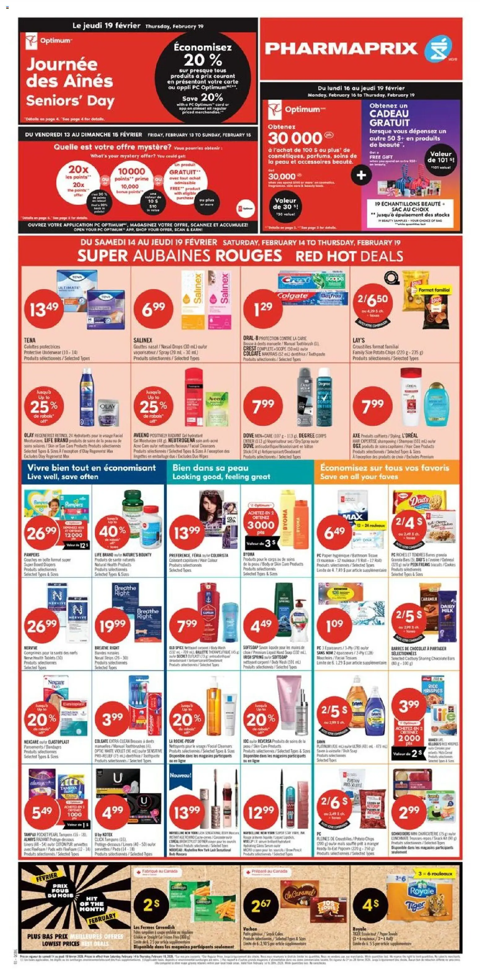 Pharmaprix flyer valid from 13.02.2026 | Page: 4 | Products: Rice, Chips, Shampoo, Milk