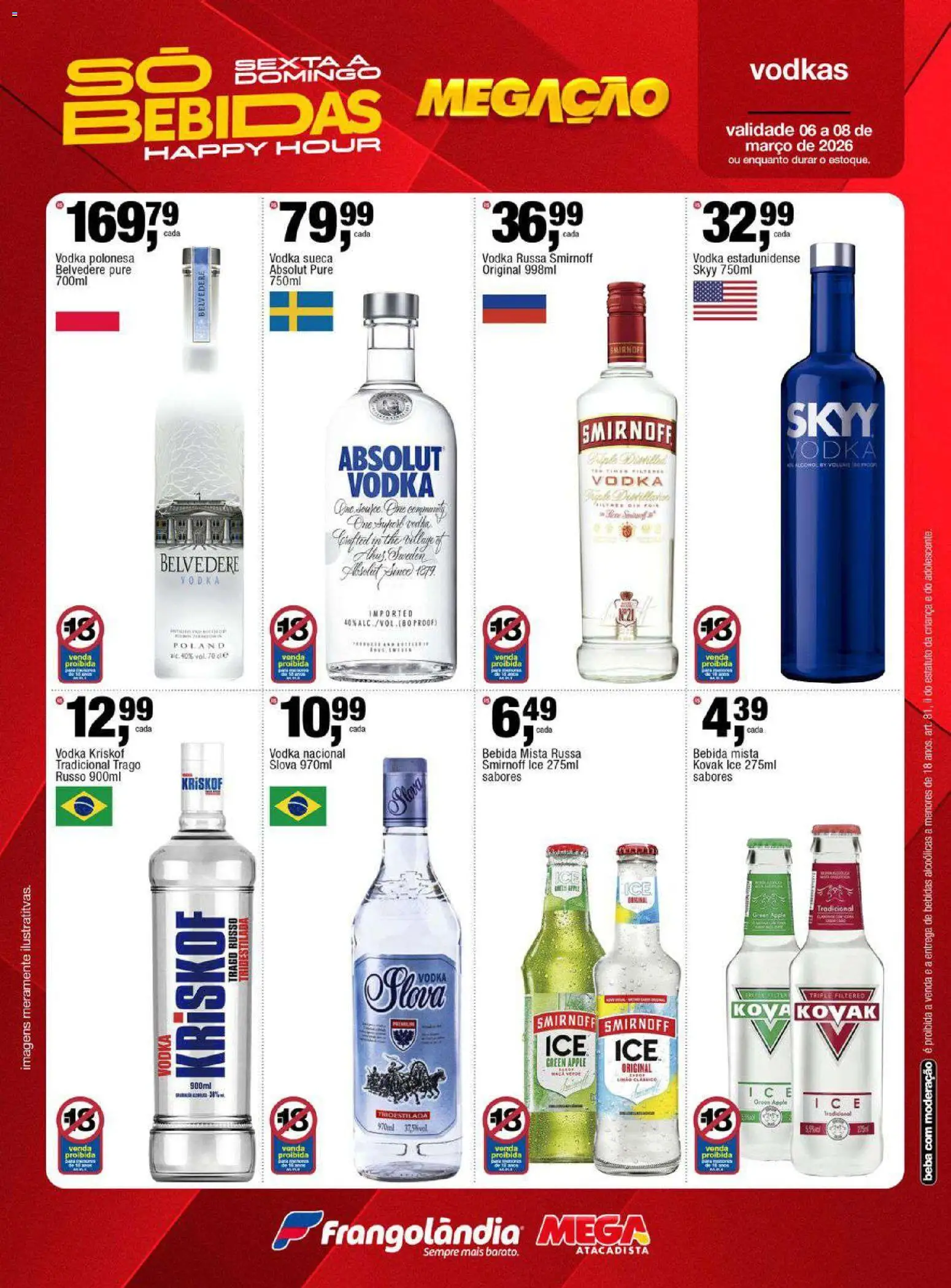 Frangolândia Folheto - válido de 06.03.2026 | Página: 3 | Produtos: Vodka, Bebida, Kriskof