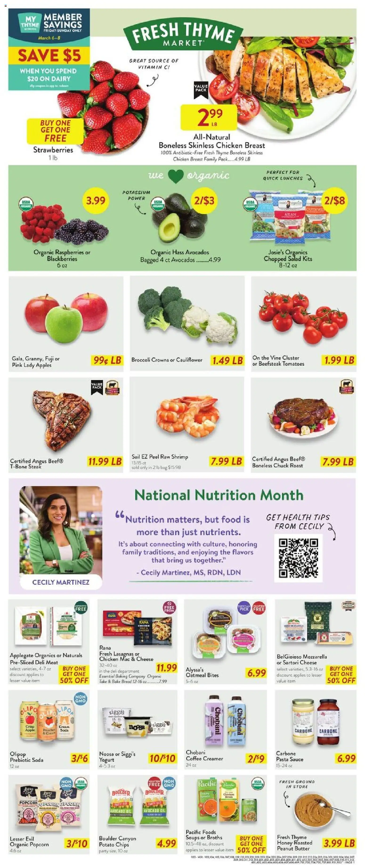 Fresh Thyme Weekly Ad - IN - valid from 04.03.2026 | Page: 3 | Products: Coffee, Pasta, Cream, Avocado