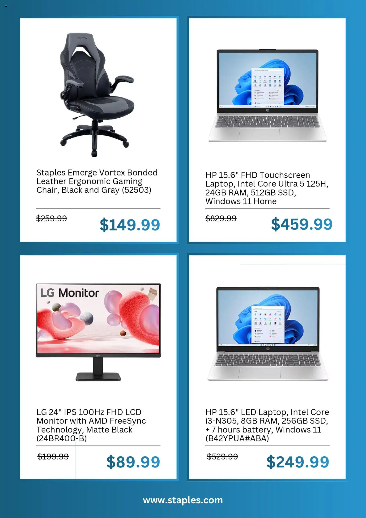 Staples Weekly Ad - valid from 04.01.2026 | Page: 3 | Products: Monitor