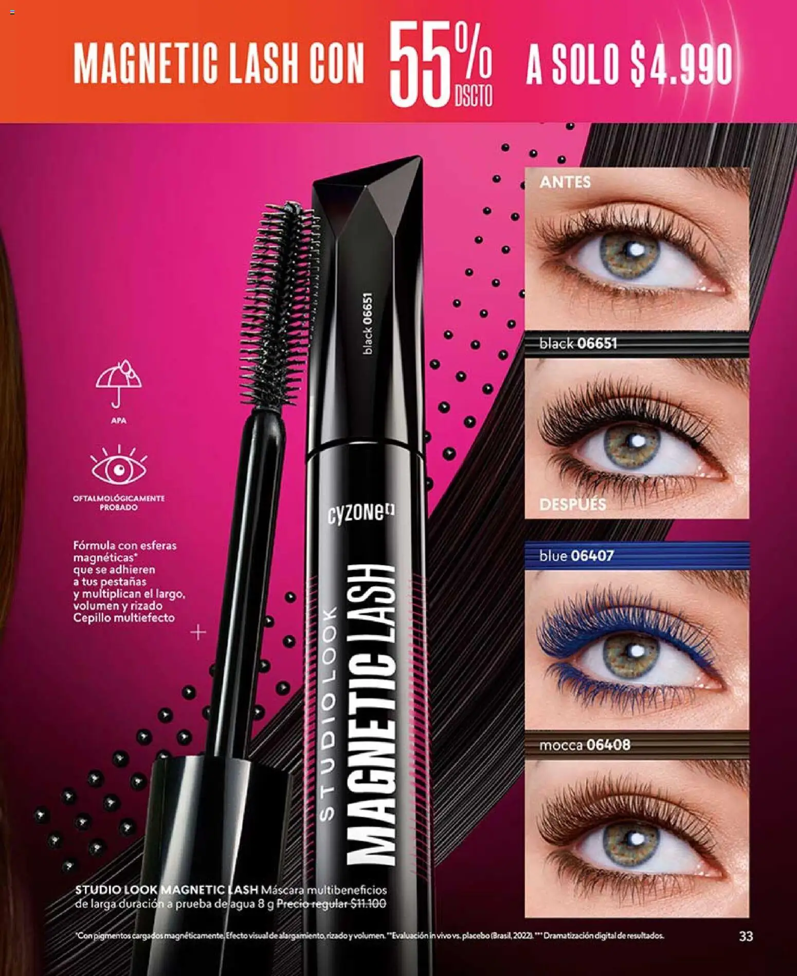 Catálogo CyZone Campaña 5 │ válido desde el 01.03.2026 | Página: 33 | Productos: Agua, Cepillo, Máscara