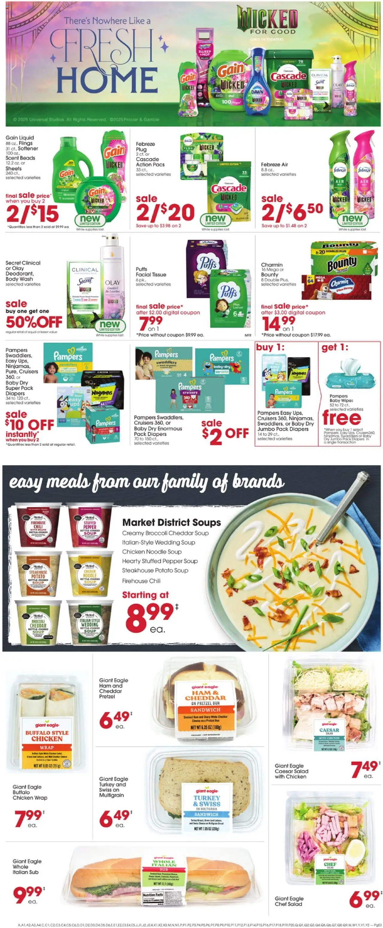 Giant Eagle Weekly Ad - valid from 02.10.2025 | Page: 5 | Products: Broccoli, Ham, Body Wash, Salad