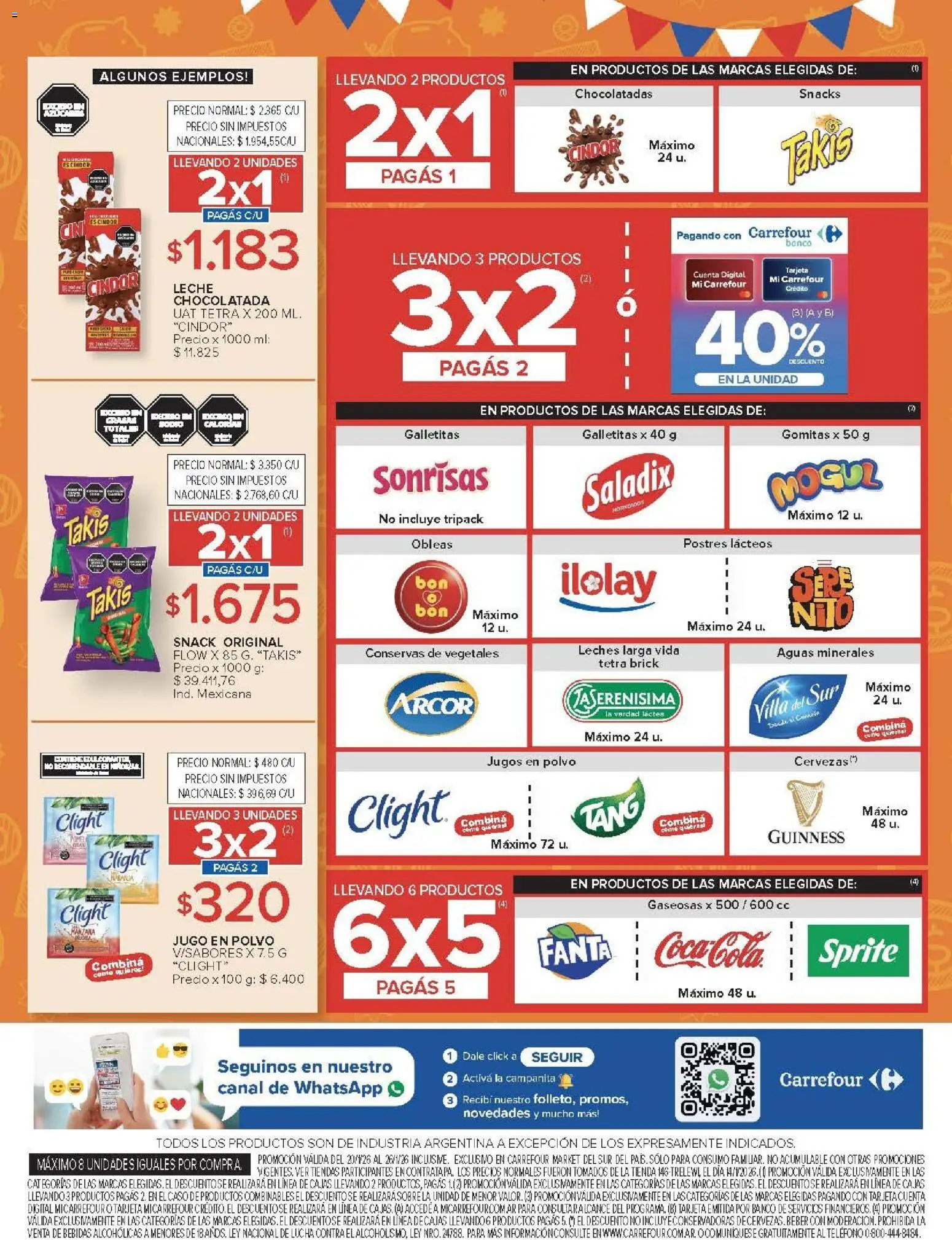 Carrefour Market catálogo │ válido desde el 20.01.2026 | Página: 12 | Productos: Banco, Galletitas, Edulcorante, Chocolatada