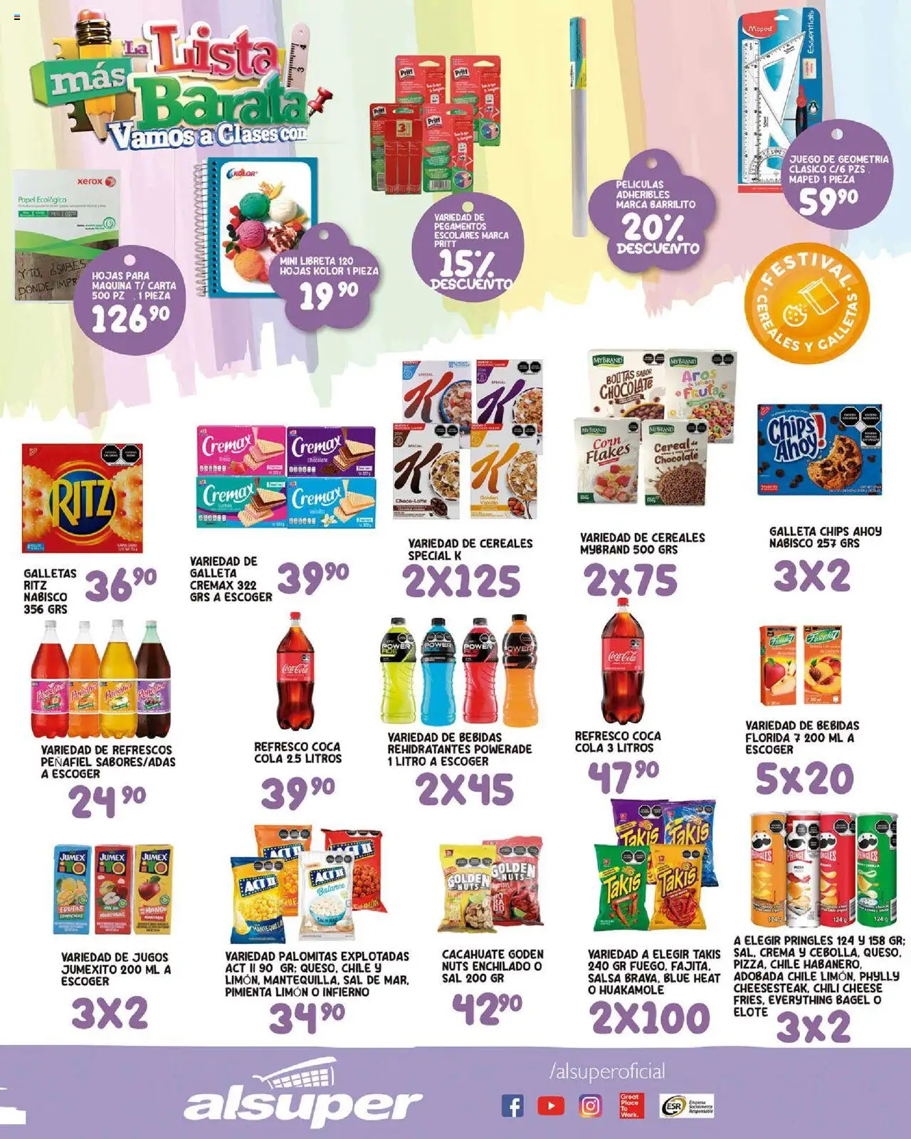 Nuevas ofertas de Alsuper válidas en toda la República Mexicana desde el 19.08.2025. ¡Encuentra las mejores ofertas en Alsuper folleto! | Página: 3 | Productos: Cacahuate, Limón, Notebook, Juego