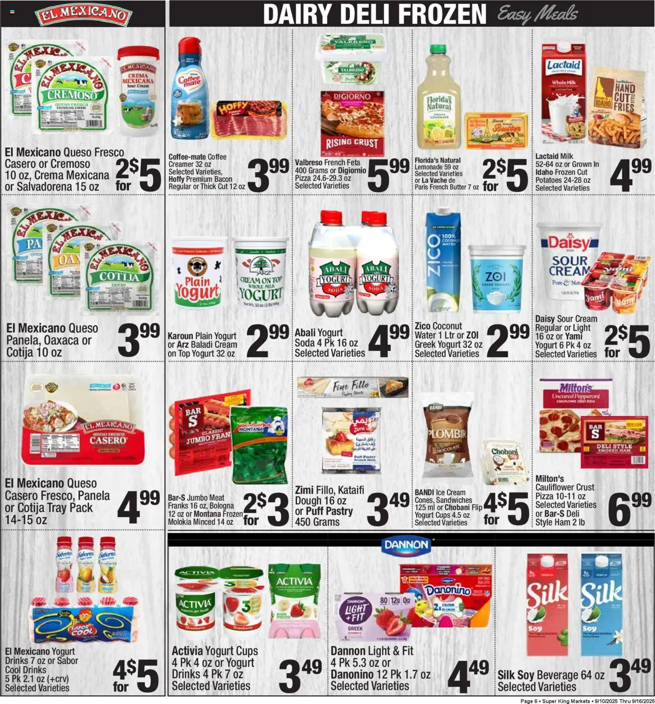 Super King - Weekly Ad - valid from 10.09.2025 | Page: 6 | Products: Milk, Coffee, Sour cream, Potatoes