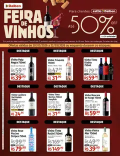 Supermercado Dalben ofertas Feira de Vinhos - Pré-Visualização do folheto da loja Supermercado Dalben, válido de 20.03.2026