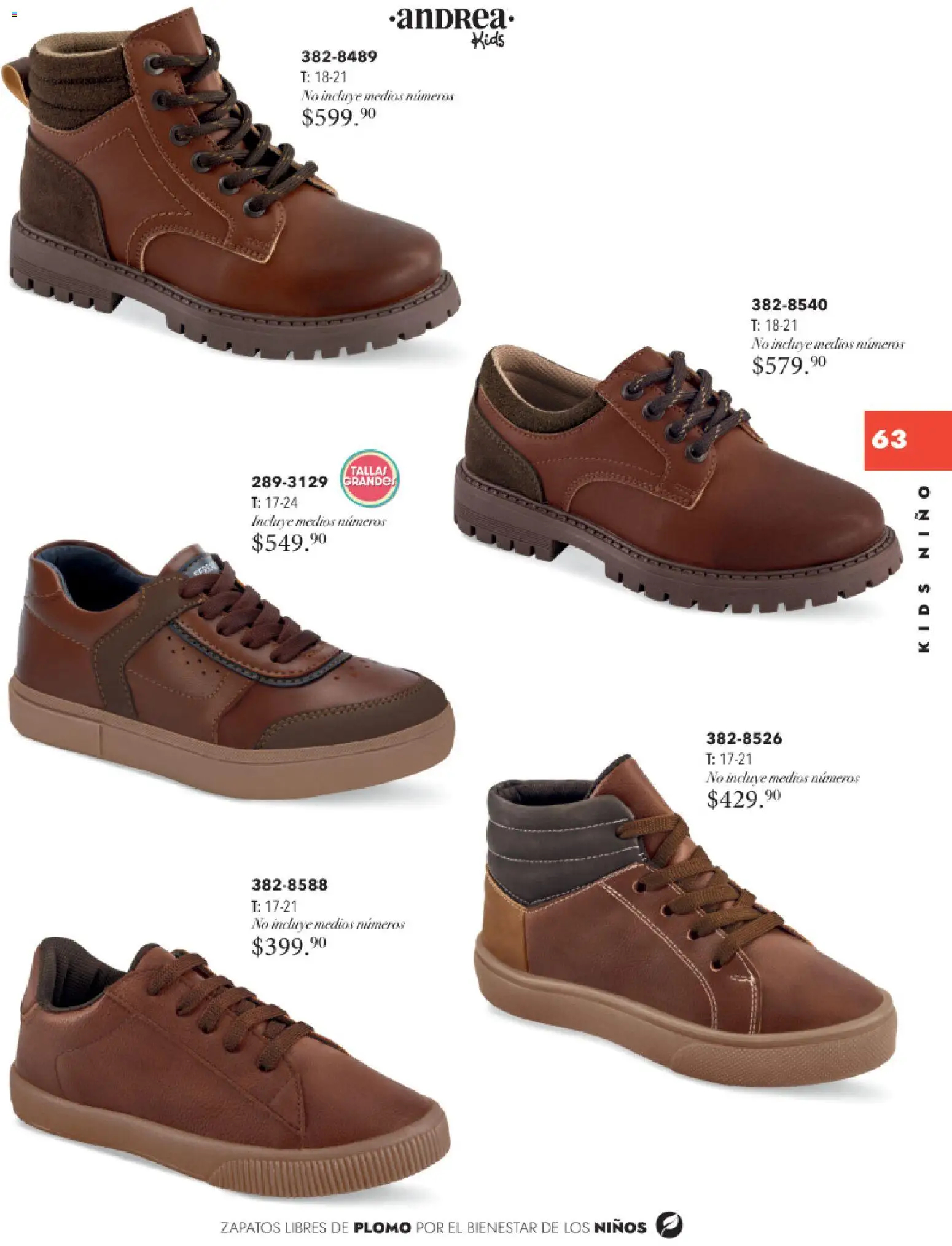 Nuevas ofertas de Andrea válidas en toda la República Mexicana desde el 26.11.2025. ¡Encuentra las mejores ofertas en Andrea catálogo Infantil Kids! | Página: 62 | Productos: Zapatos