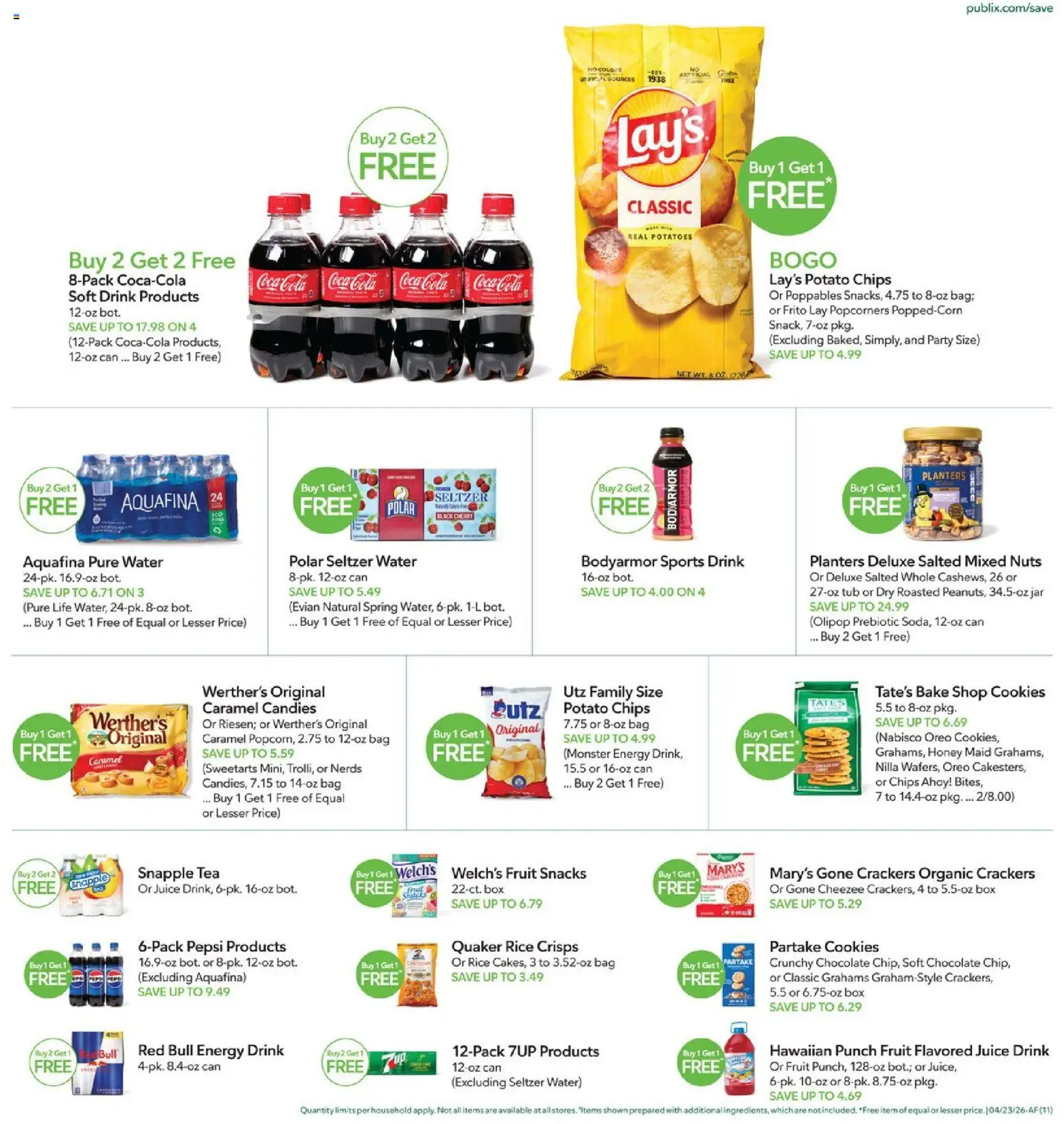 Publix Weekly Ad - valid from 22.04.2026 | Page: 11 | Products: Rice, Cookies, Potatoes, Water