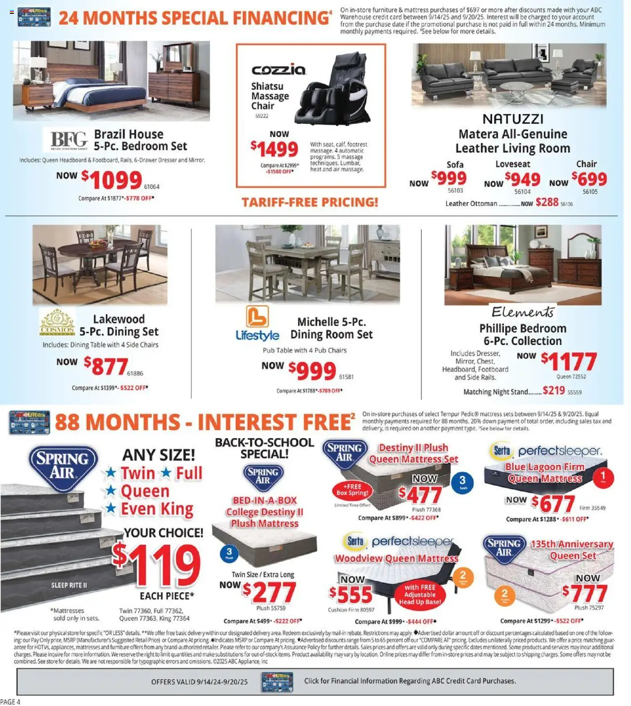 ABC Warehouse Weekly Ad - valid from 14.09.2025 | Page: 4