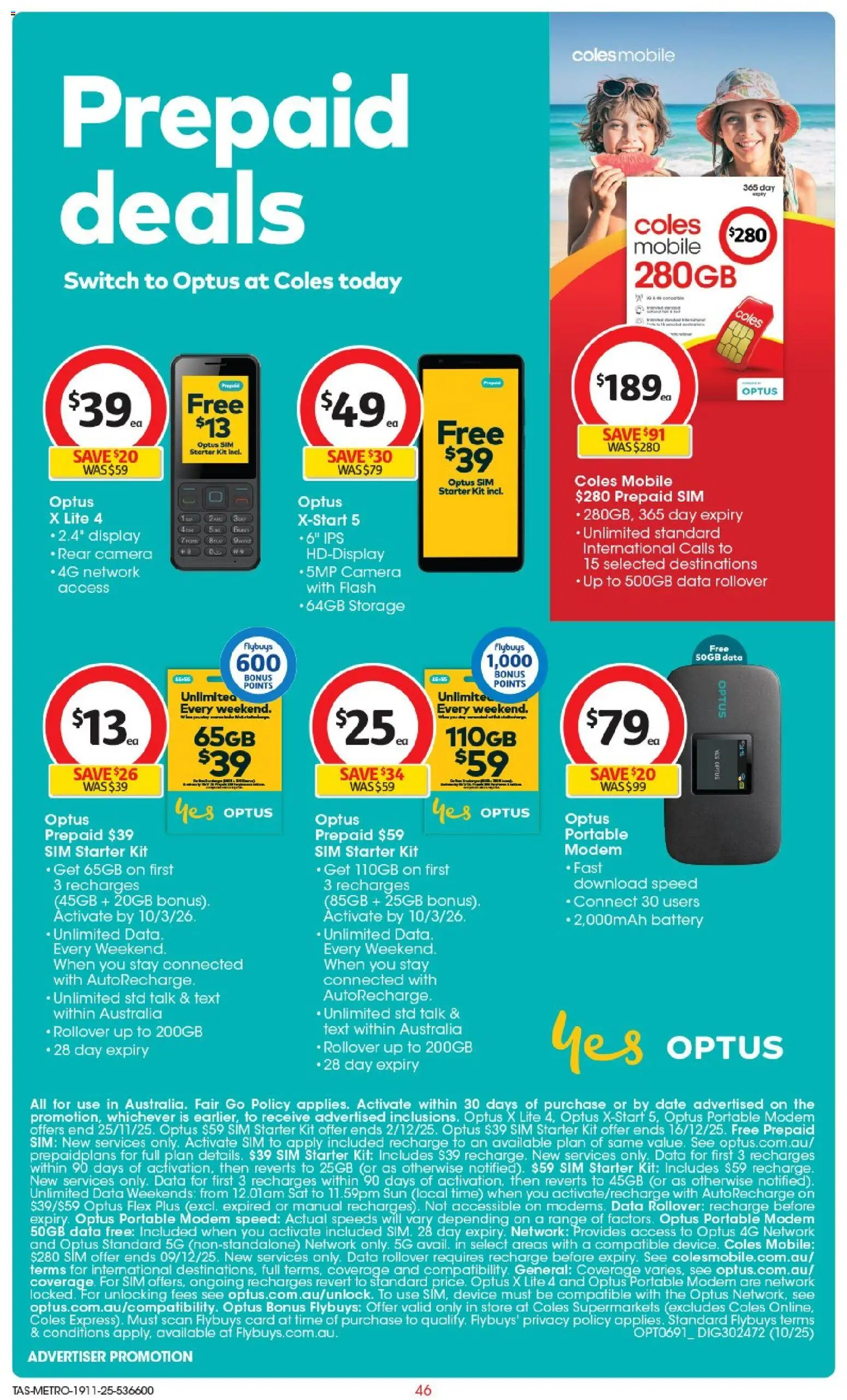Coles catalogue - valid from 19.11.2025 | Page: 47 | Products: Battery, Date, Camera, Portable