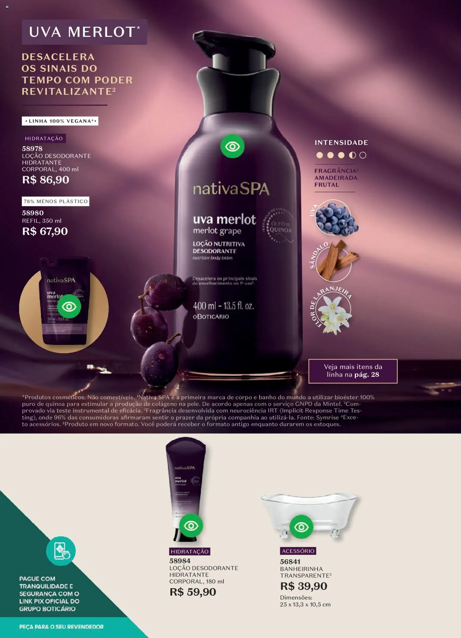 O Boticário Folheto - válido de 26.12.2025 | Página: 28 | Produtos: Colágeno, Quinoa, Óleo, Body