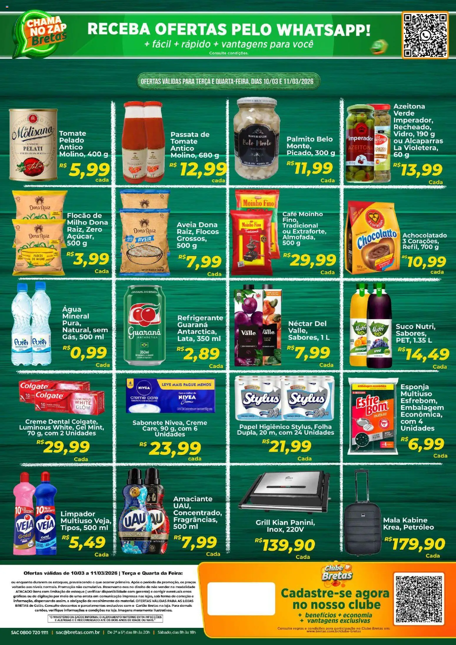 Bretas Folheto - válido de 10.03.2026 | Página: 2 | Produtos: Caju, Sabonete, Papel higiênico, Amaciante