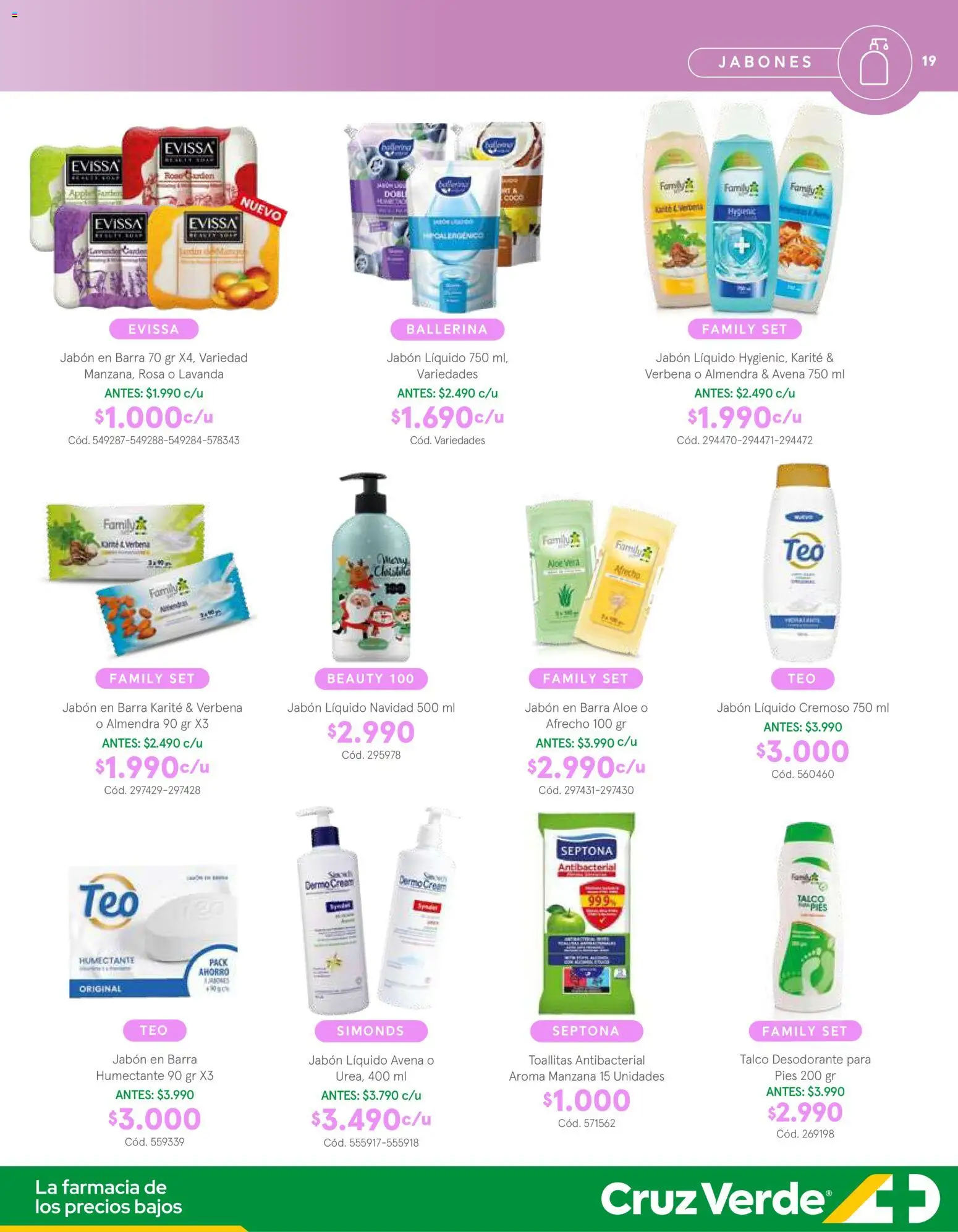 Belleza y Cuidado Personal Cruz Verde │ válido desde el 05.12.2025 | Página: 19 | Productos: Manzana, Almendra, Jabón, Jabón líquido