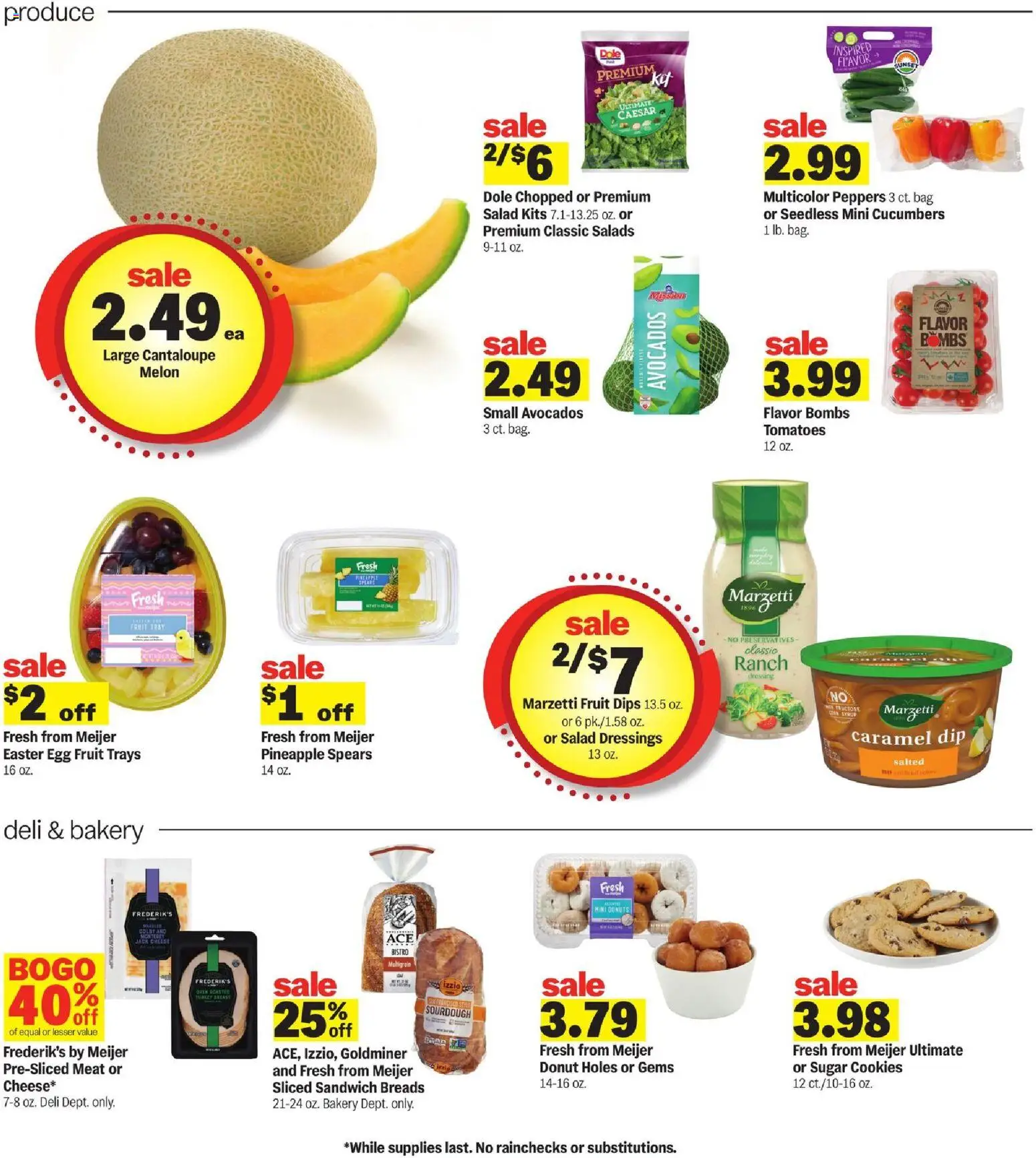 Meijer Weekly Ad - MI - valid from 25.03.2026 | Page: 21 | Products: Peppers, Cookies, Cucumbers, Salad
