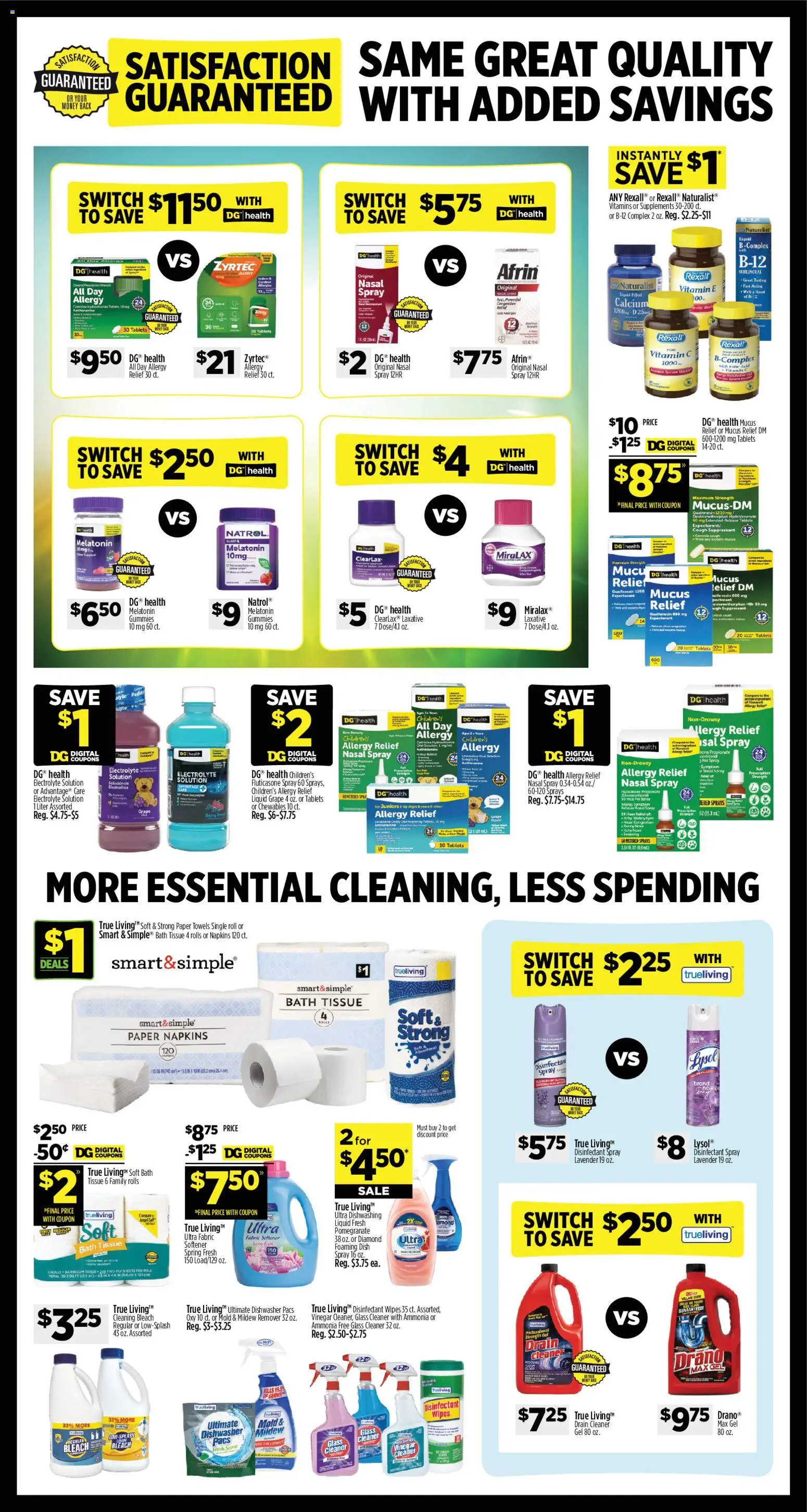 Dollar General Weekly Ad - TX - valid from 01.03.2026 | Page: 11 | Products: Bath, Fabric softener, Switch, Dishwasher