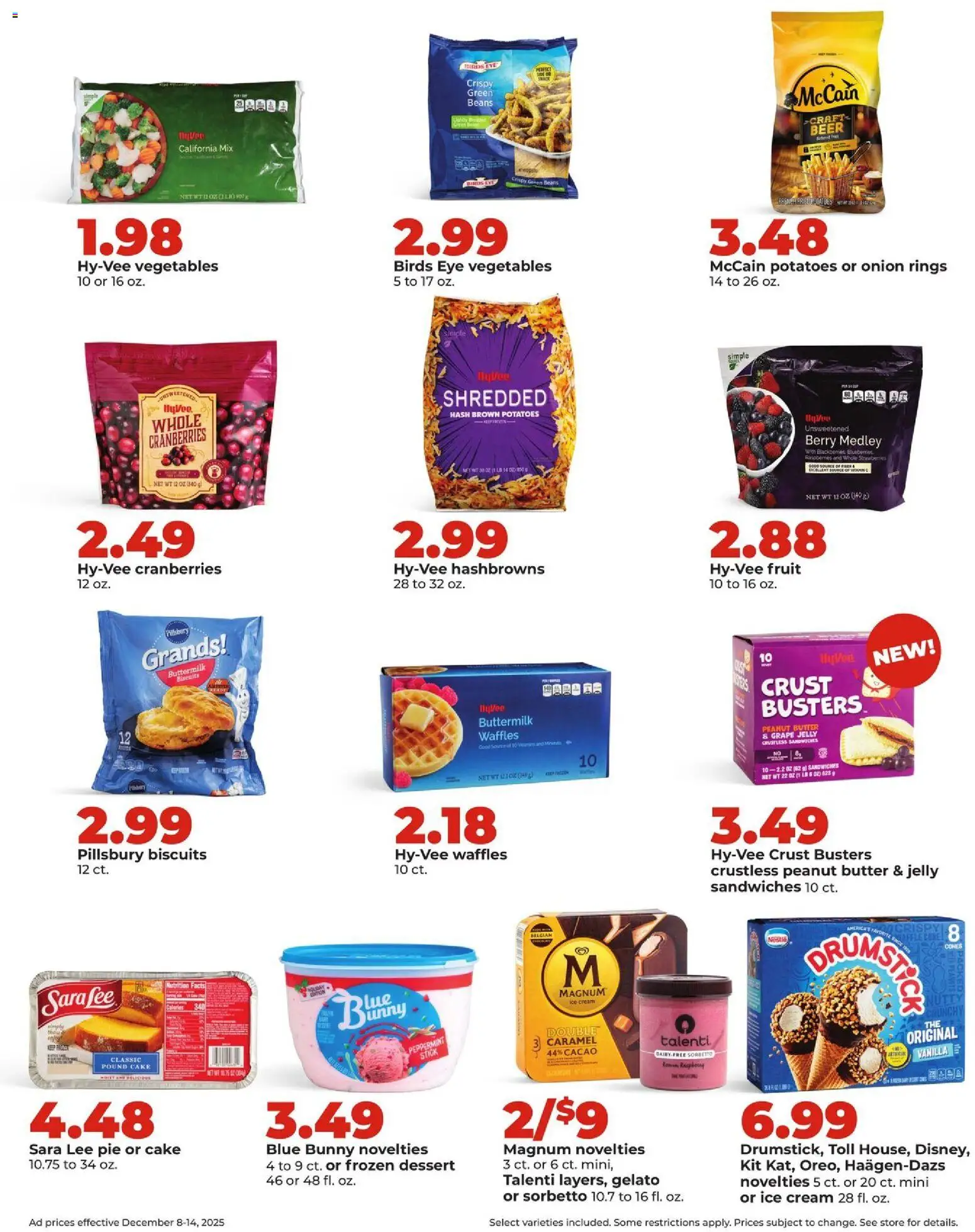 HyVee Weekly Ad - valid from 08.12.2025 | Page: 33 | Products: Butter, Beer, Cream, Onion