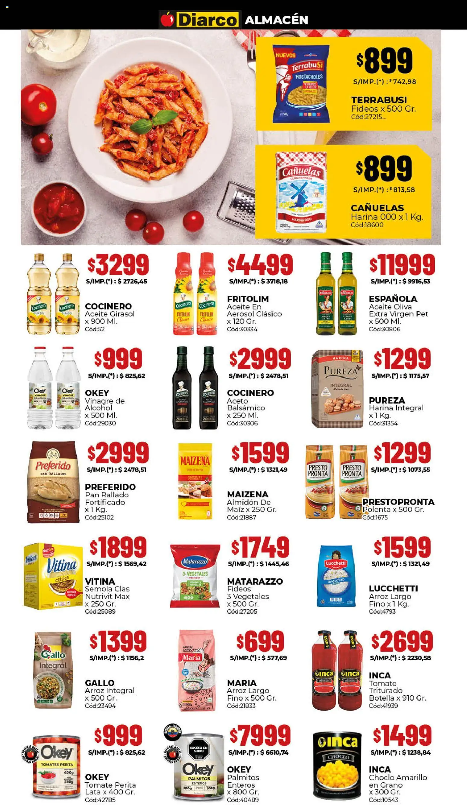 Diarco - Ofertas Sur │ válido desde el 20.04.2026 | Página: 2 | Productos: Harina, Maiz, Pan, Arroz