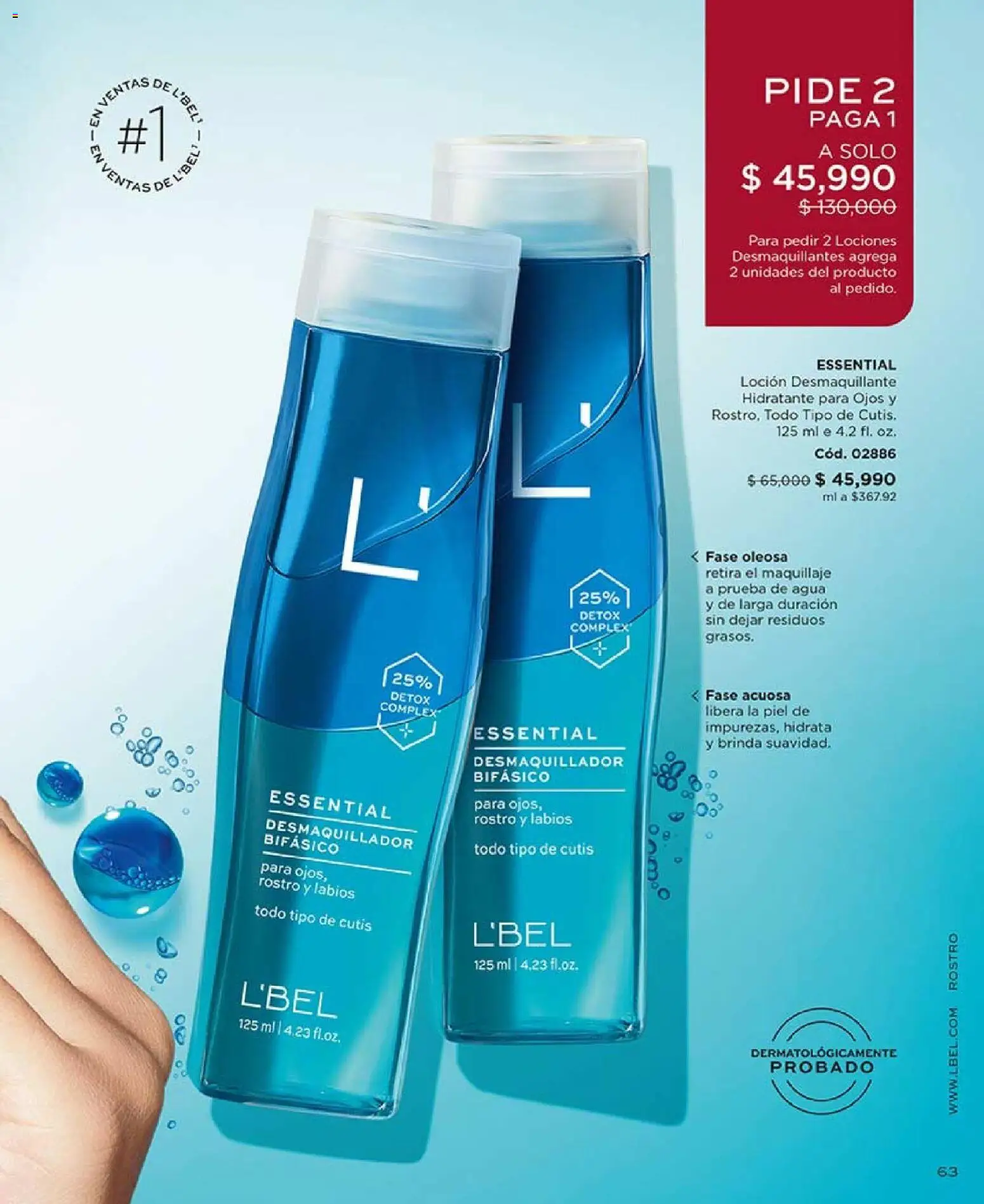 L'Bel revista - valida desde el 03.11.2025 | Página: 63 | Productos: Agua, Loción, Maquillaje, Desmaquillante