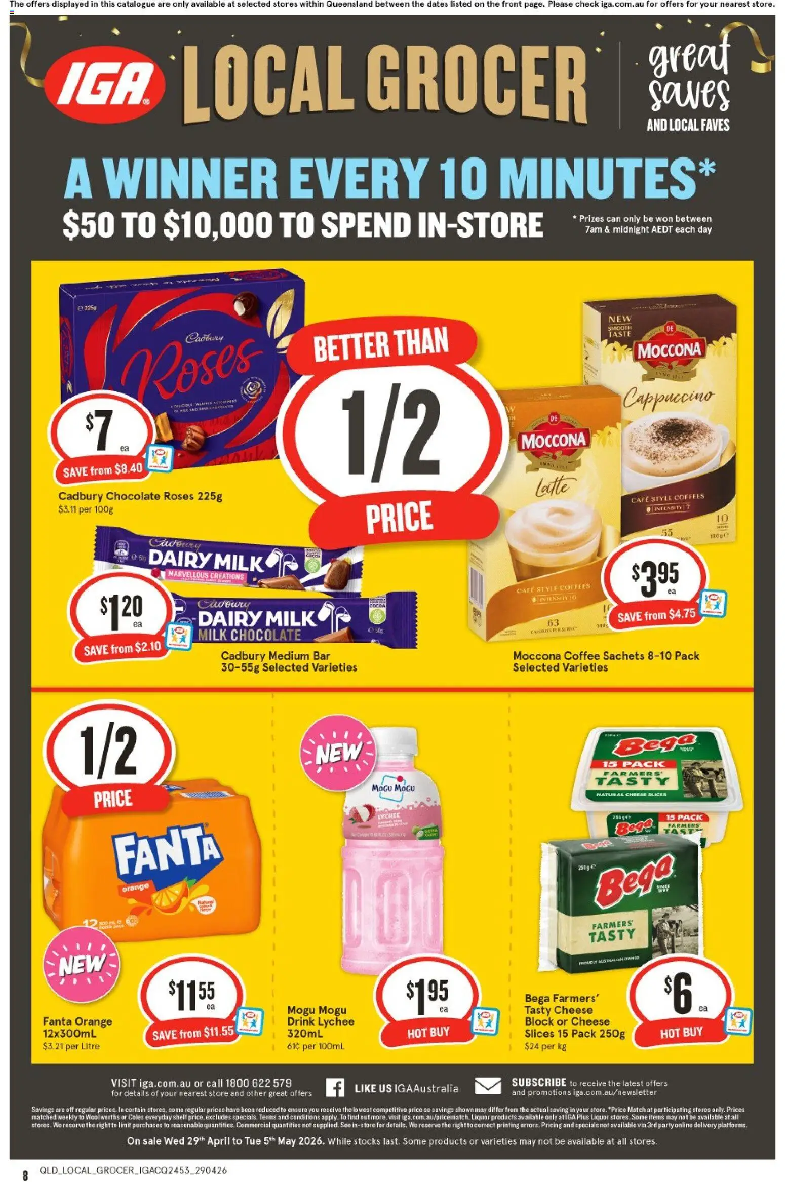 IGA catalogue - valid from 29.04.2026 | Page: 7 | Products: Shelf, Cocoa, Dairy, Cheese