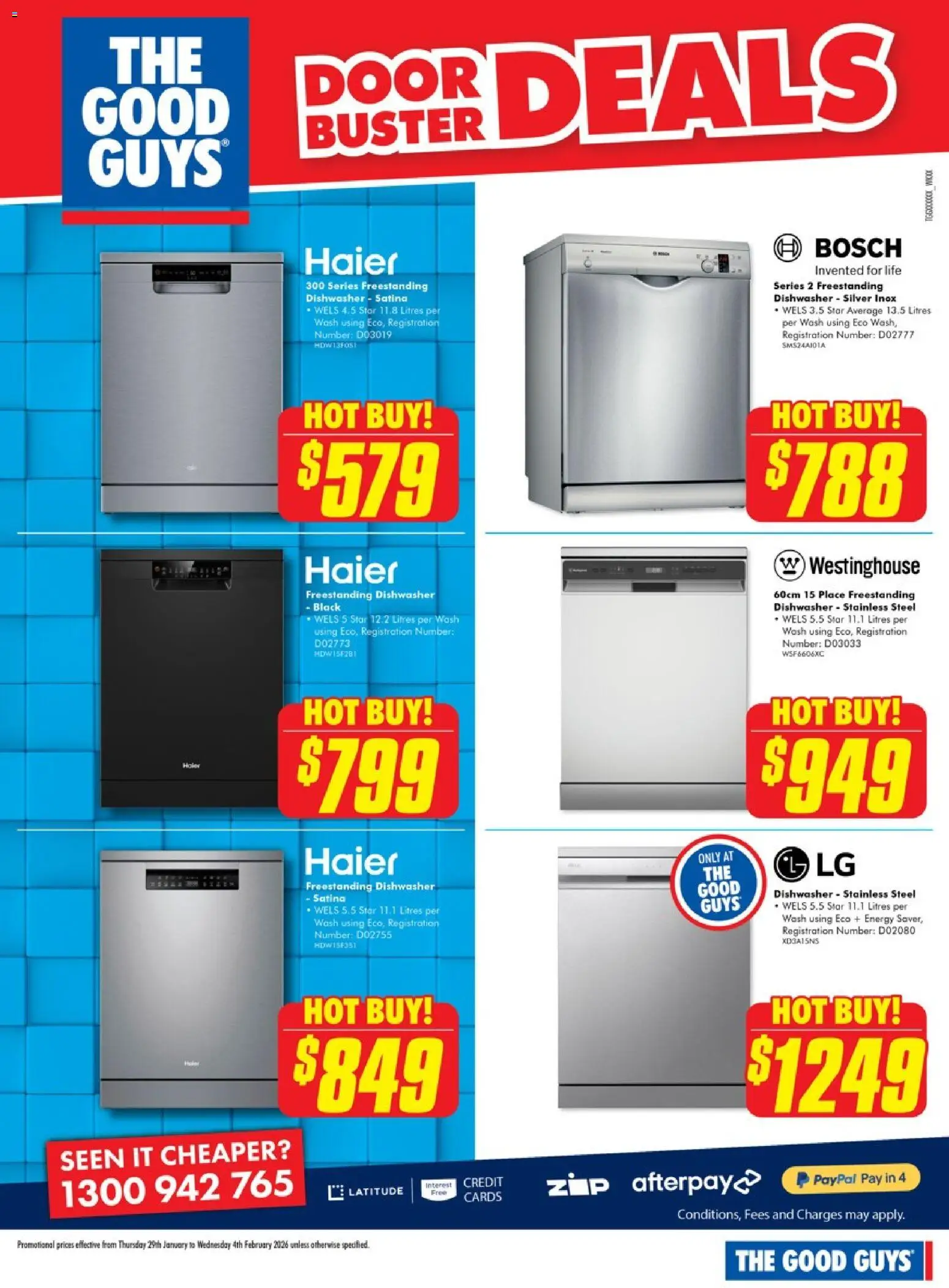The Good Guys catalogue - valid from 28.01.2026 | Page: 12 | Products: Door, Dishwasher