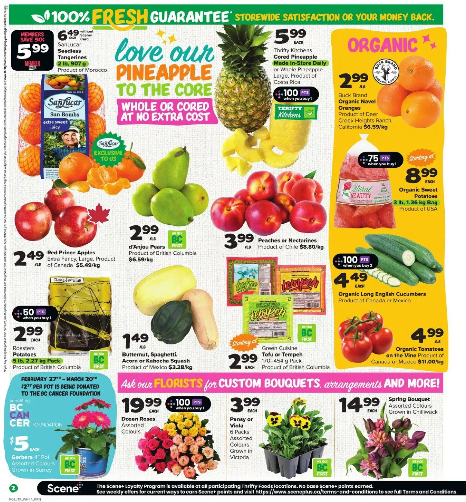 Thrifty Foods flyer valid from 26.02.2026 | Page: 3 | Products: Tangerines, Potatoes, Apples, Tomatoes