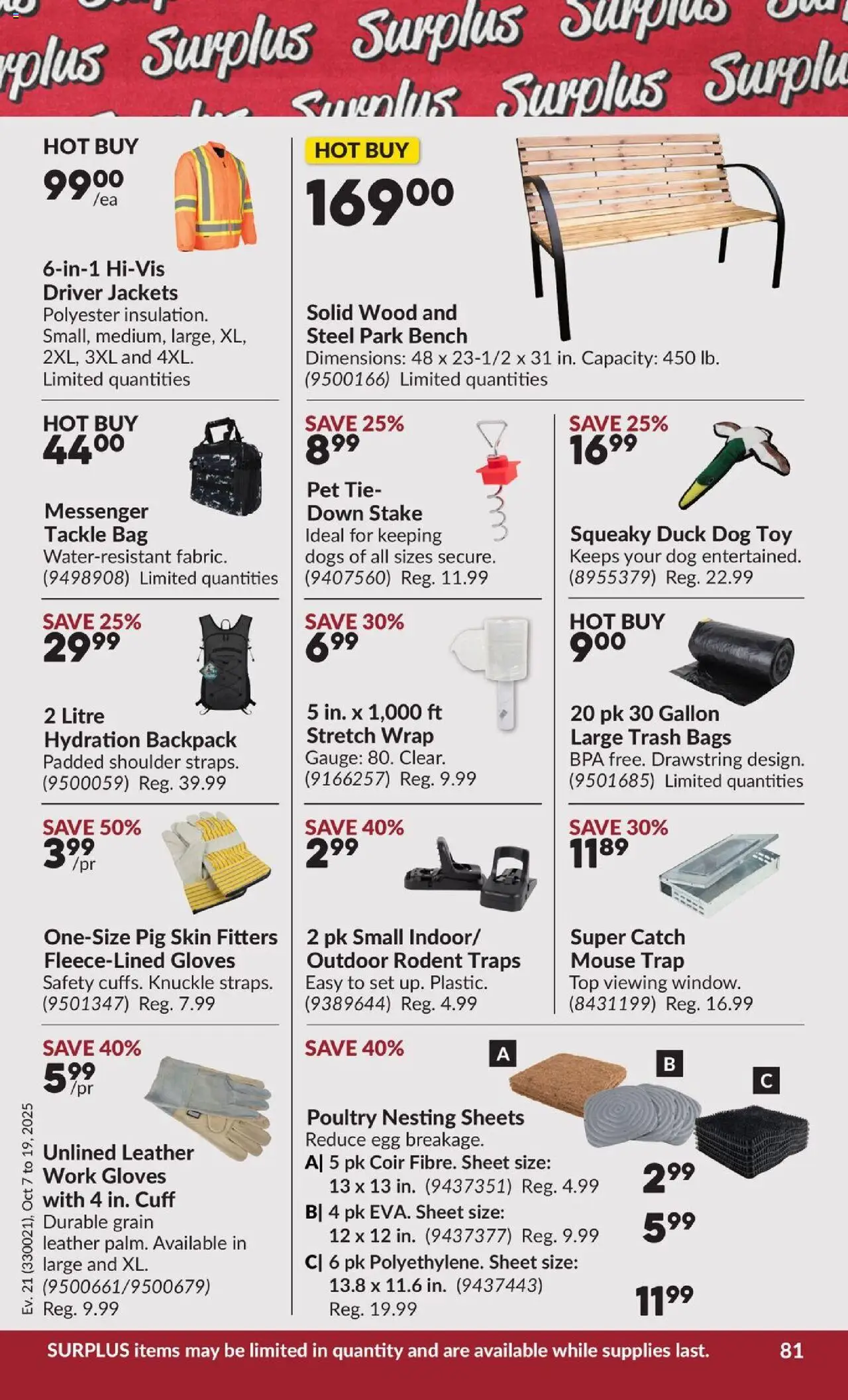 Princess Auto flyer valid from 07.10.2025 | Page: 87 | Products: Backpack, Gloves, Mouse, Bag