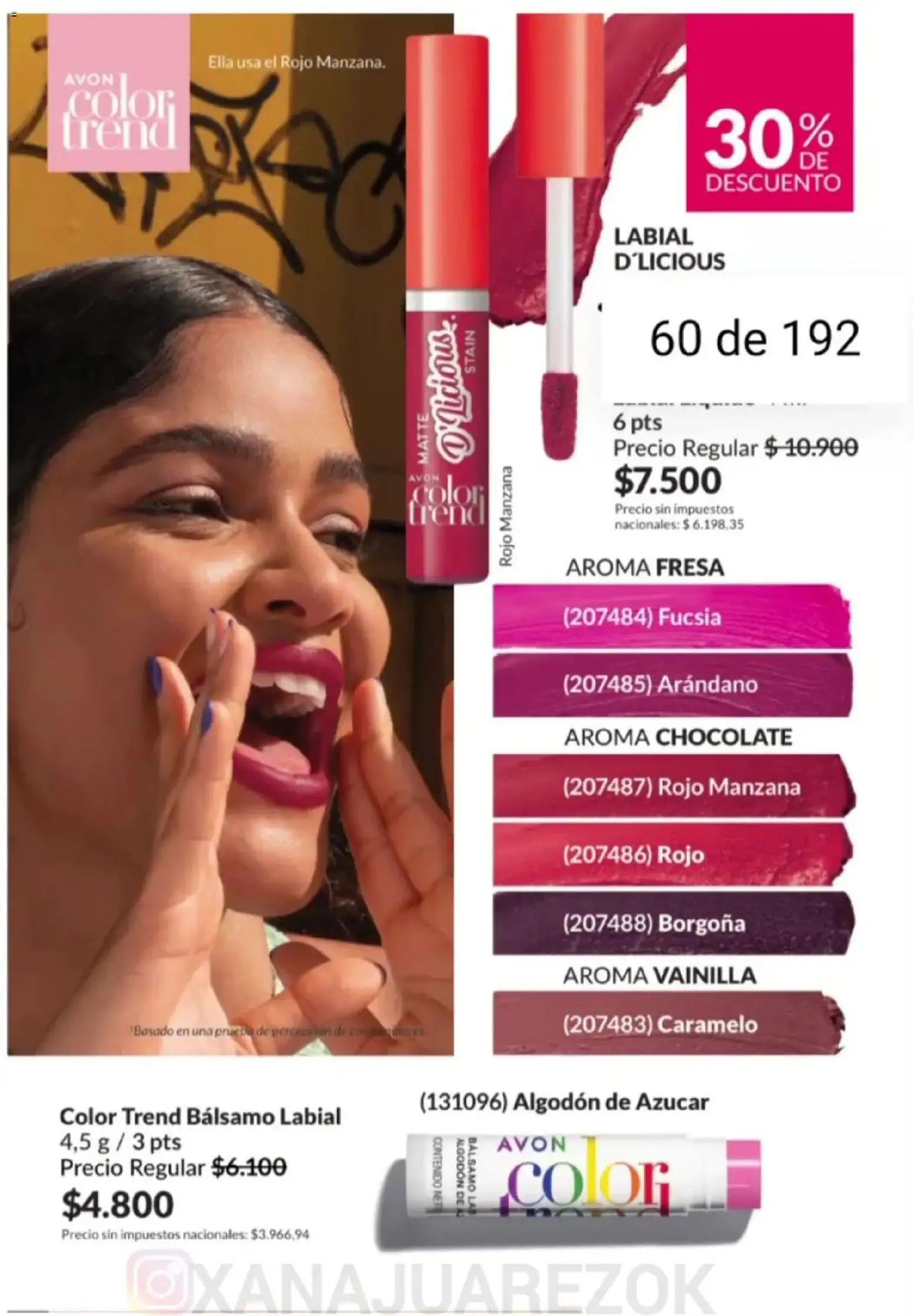 Avon - Campaña 3/2026 │ válido desde el 01.03.2026 | Página: 60 | Productos: Azucar, Manzana, Bálsamo, Chocolate