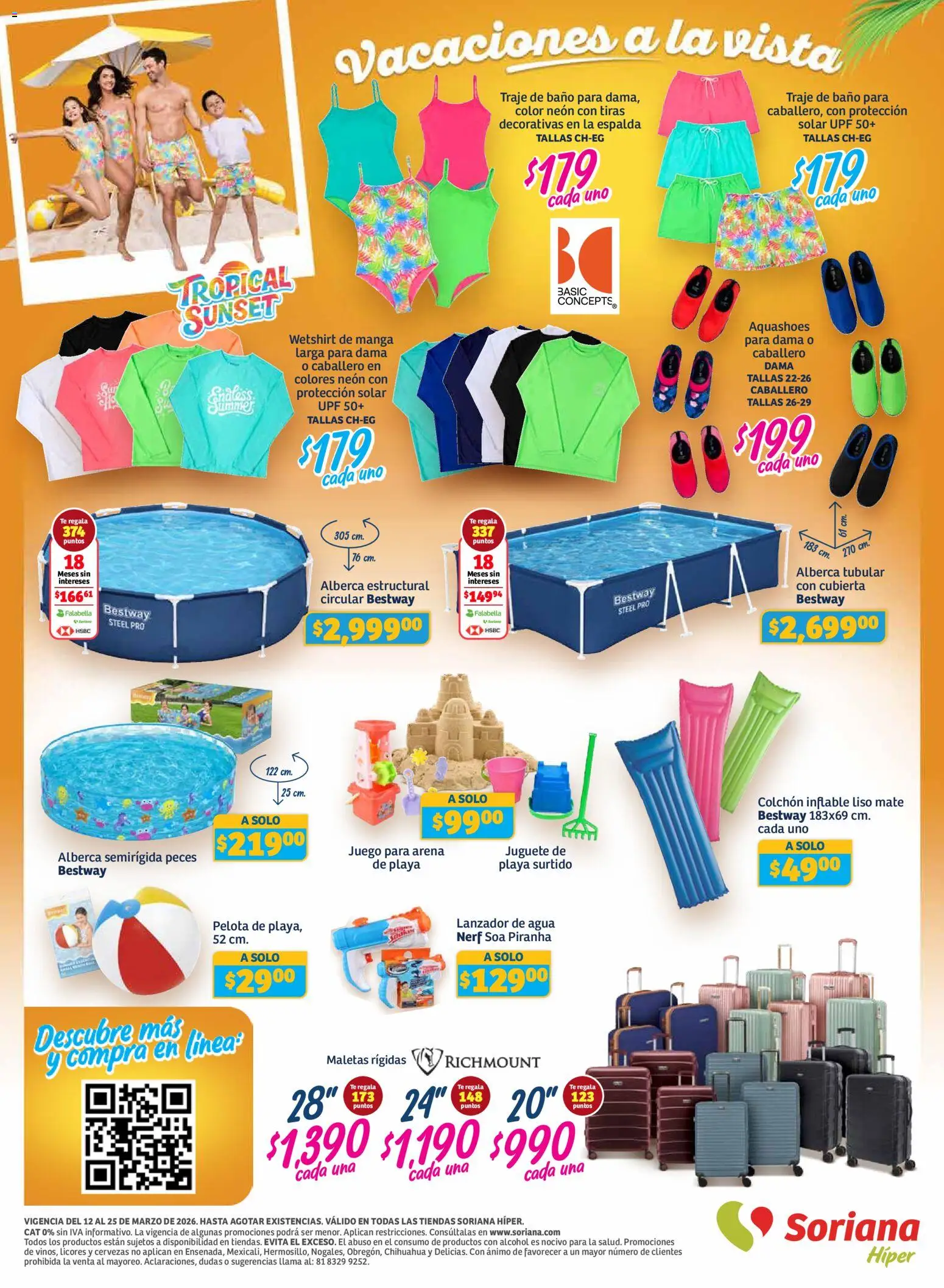 Nuevas ofertas de Soriana válidas en toda la República Mexicana desde el 12.03.2026. ¡Encuentra las mejores ofertas en Soriana  Folleto Soriana Híper Nacional! | Página: 8 | Productos: Traje, Juego, Colchón, Té