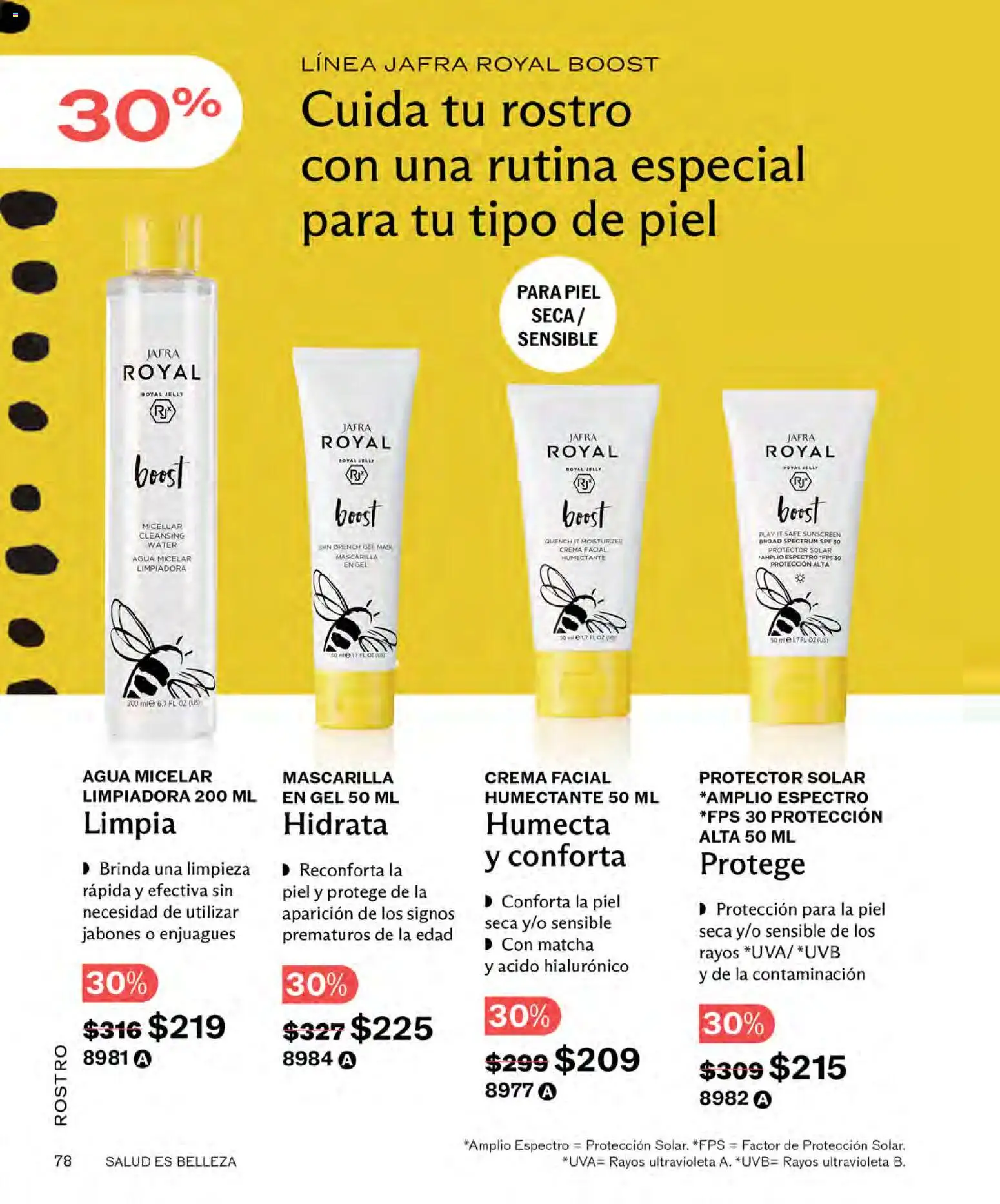 Nuevas ofertas de JAFRA válidas en toda la República Mexicana desde el 01.11.2025. ¡Encuentra las mejores ofertas en JAFRA catálogo! | Página: 78 | Productos: Crema, Mascarilla, Agua micelar, Protector solar