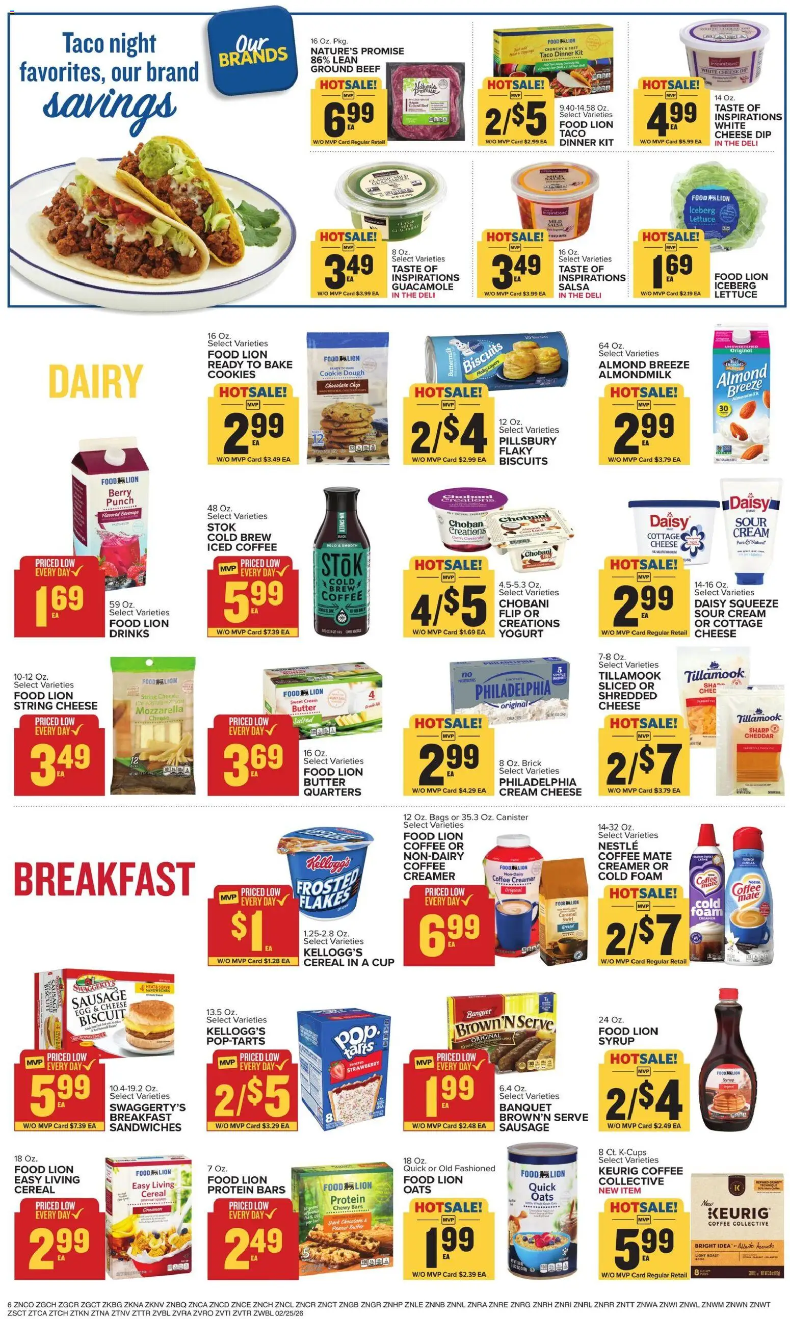 Food Lion Weekly Ad - valid from 25.02.2026 | Page: 7 | Products: Butter, Cheese, Sour cream, Cheesecake