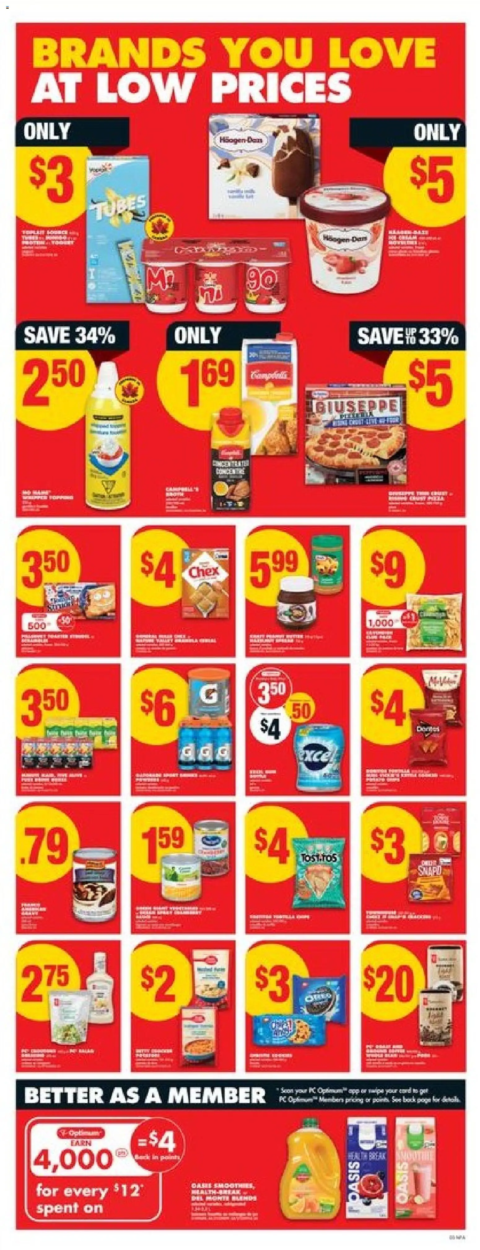 No Frills flyer valid from 25.12.2025 | Page: 3 | Products: Cream, Ice cream, Potatoes, Pizza