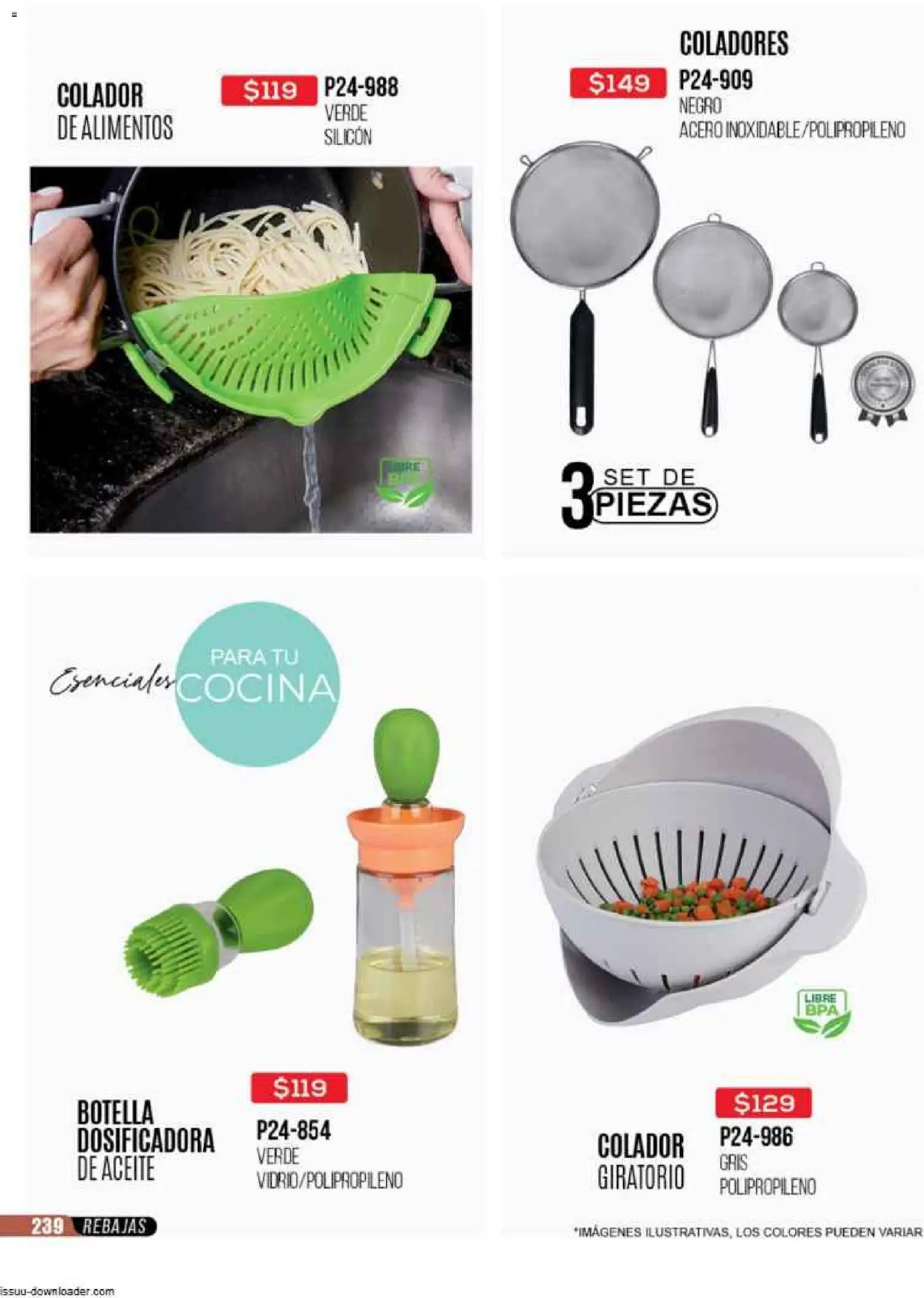 Nuevas ofertas de Cklass válidas en toda la República Mexicana desde el 31.10.2025. ¡Encuentra las mejores ofertas en Cklass catálogo Super Rebajas Ropa! | Página: 242 | Productos: Colador, Aceite, Cocina, Botella