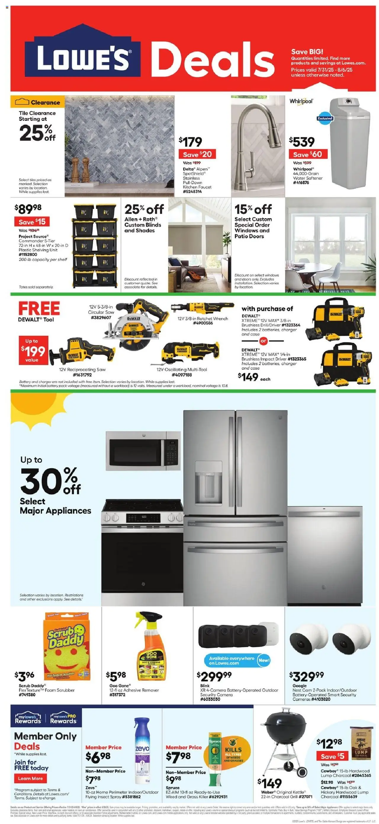 Lowe's Weekly Ad - valid from 31.07.2025 | Page: 1 | Products: Wrench, Battery, Circular Saw, Case