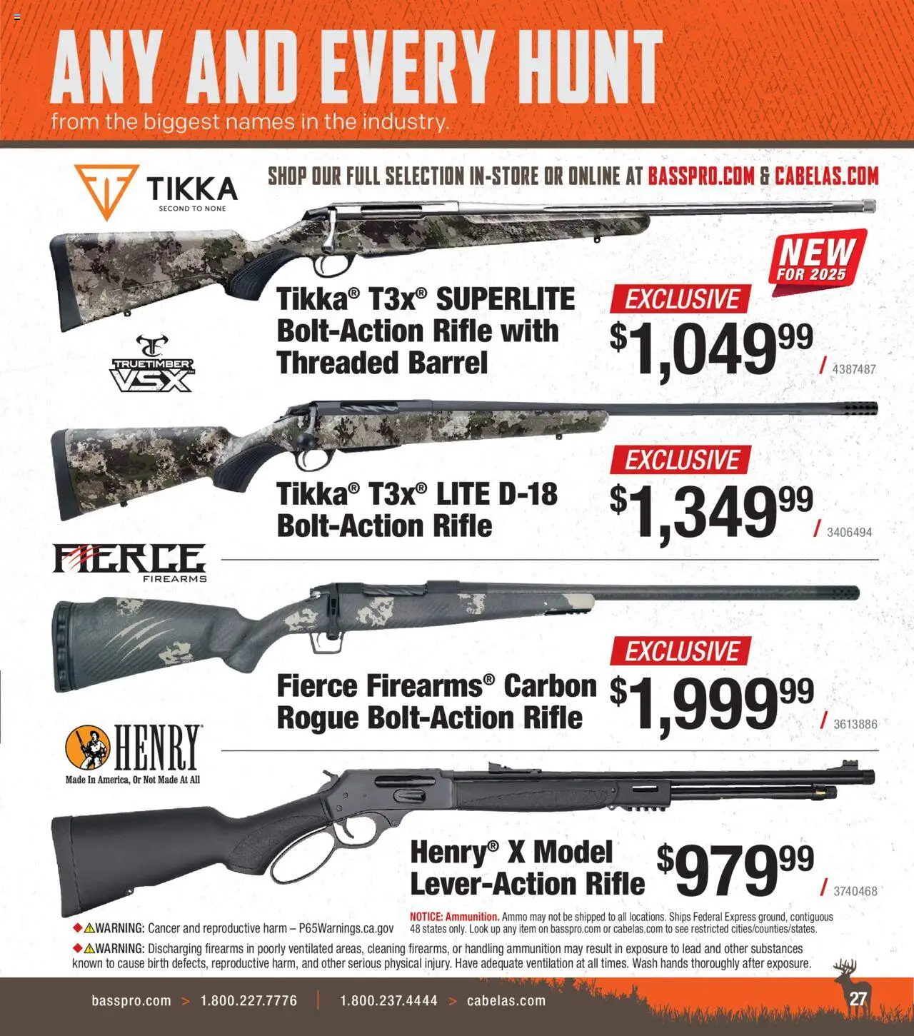 Cabela's Deer Hunting 25 - valid from 01.10.2025 | Page: 27 | Products: Ammo, Rifle