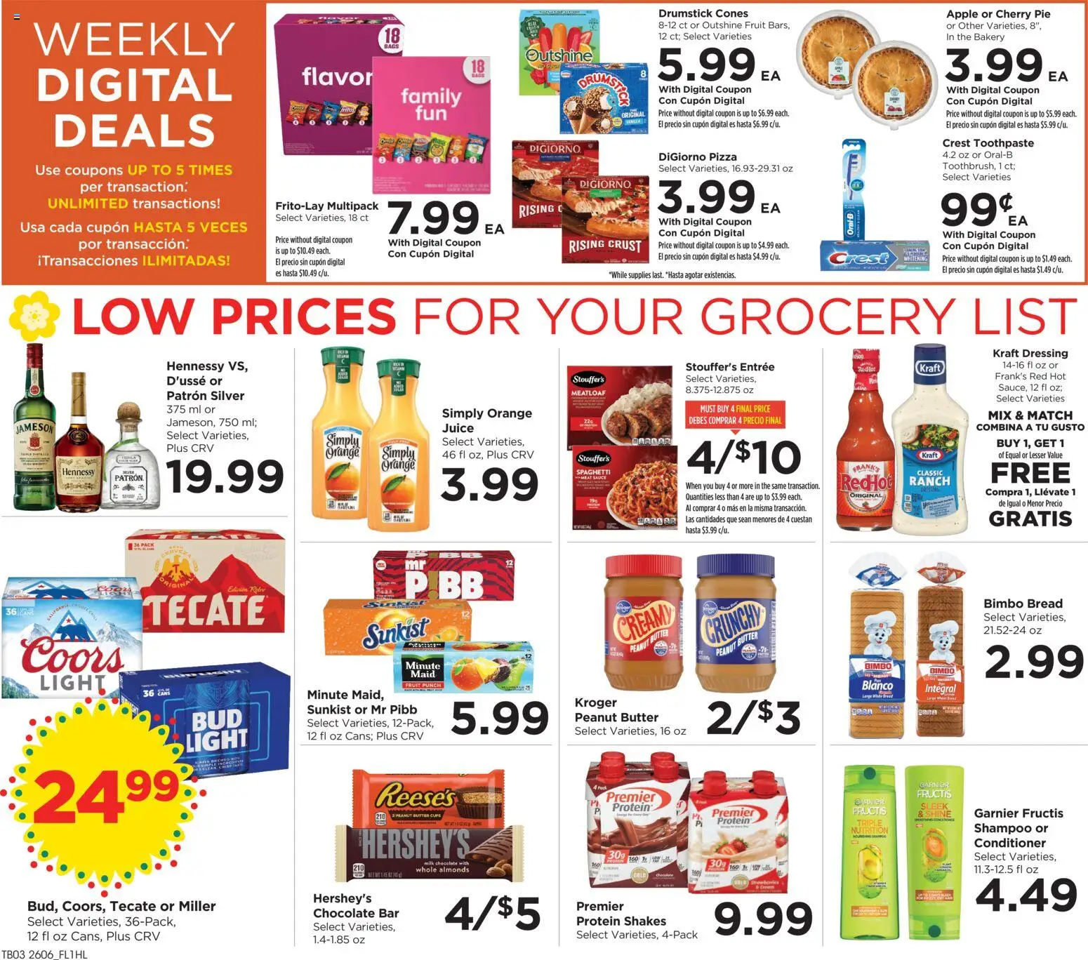 Food 4 Less Weekly Ad - valid from 11.03.2026 | Page: 4 | Products: Bakery, Shampoo, Bread, Sauce