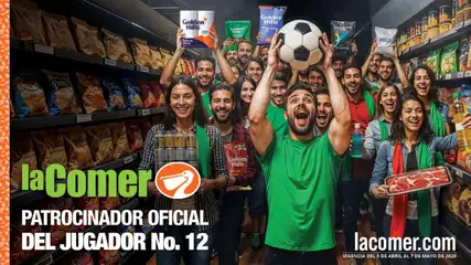 Vista previa de La Comer folleto Patrocinador oficial del jugador No.12, nuevo folleto de la tienda, válido en México a partir del 08.04.2026